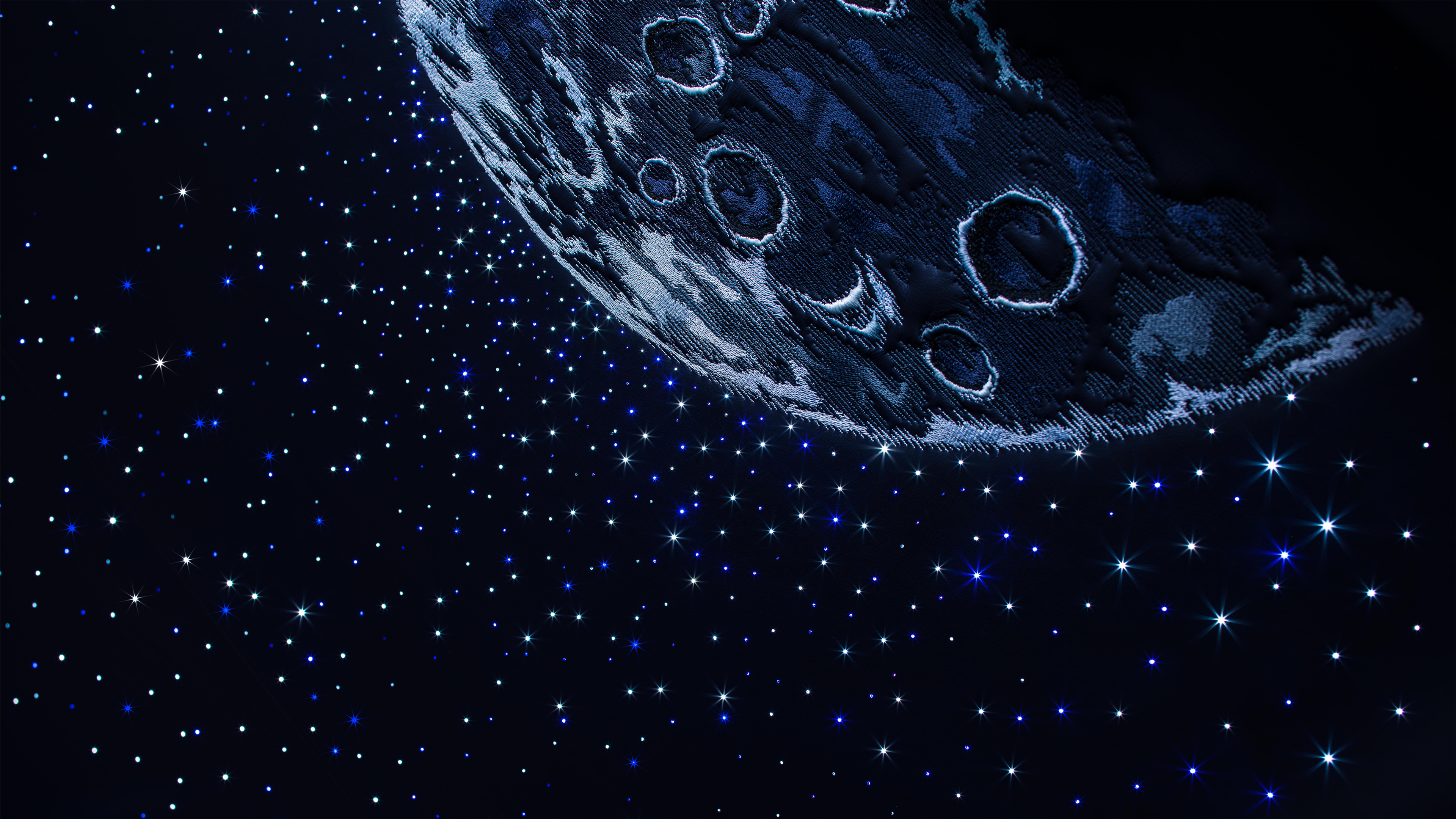 热门AI艺术 插图 星星 月亮 空间 空间艺术 视界 卫星 桌面壁纸 3840×2160