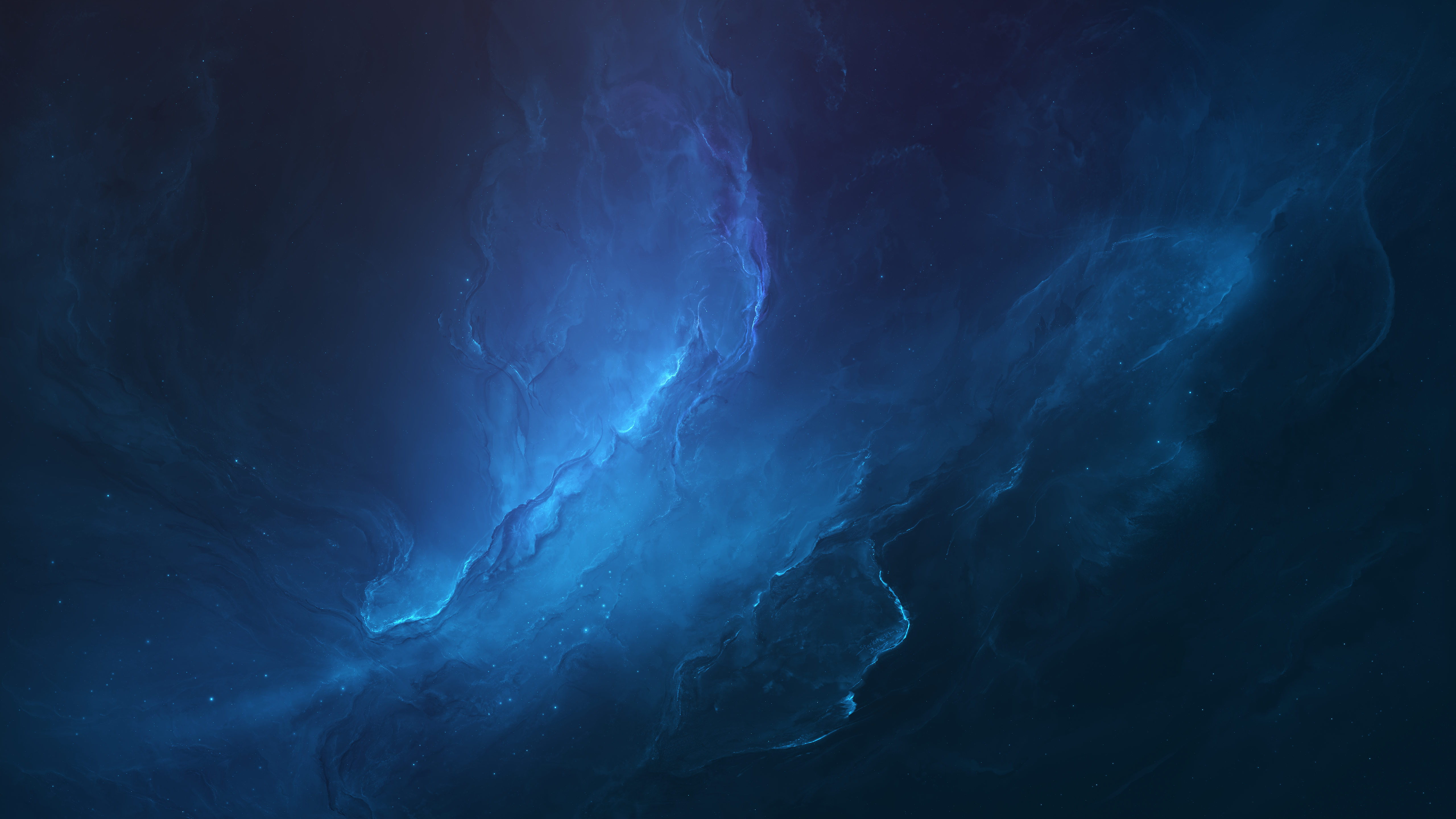 星际科技 太空 星云 星星 AI艺术 壁纸 5120×2880