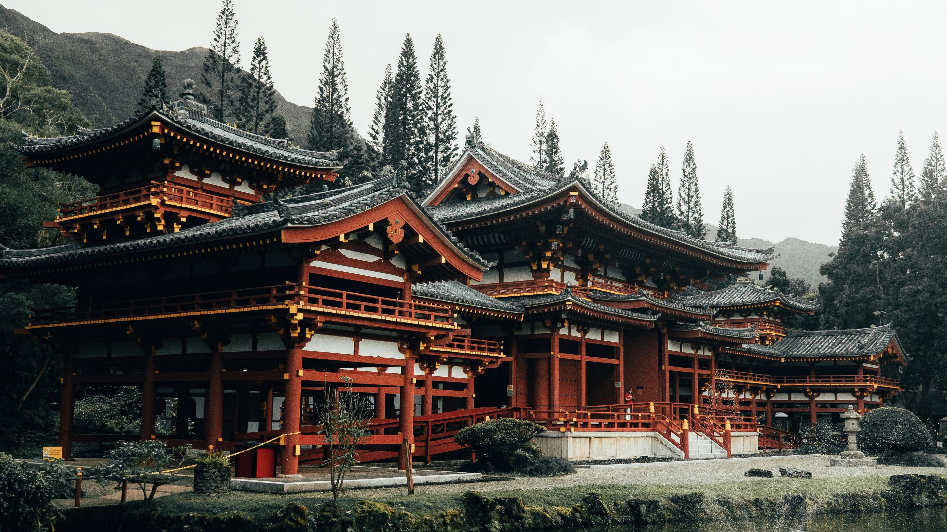 房屋 建筑 寺庙 山林 无水印壁纸 3840×2160
