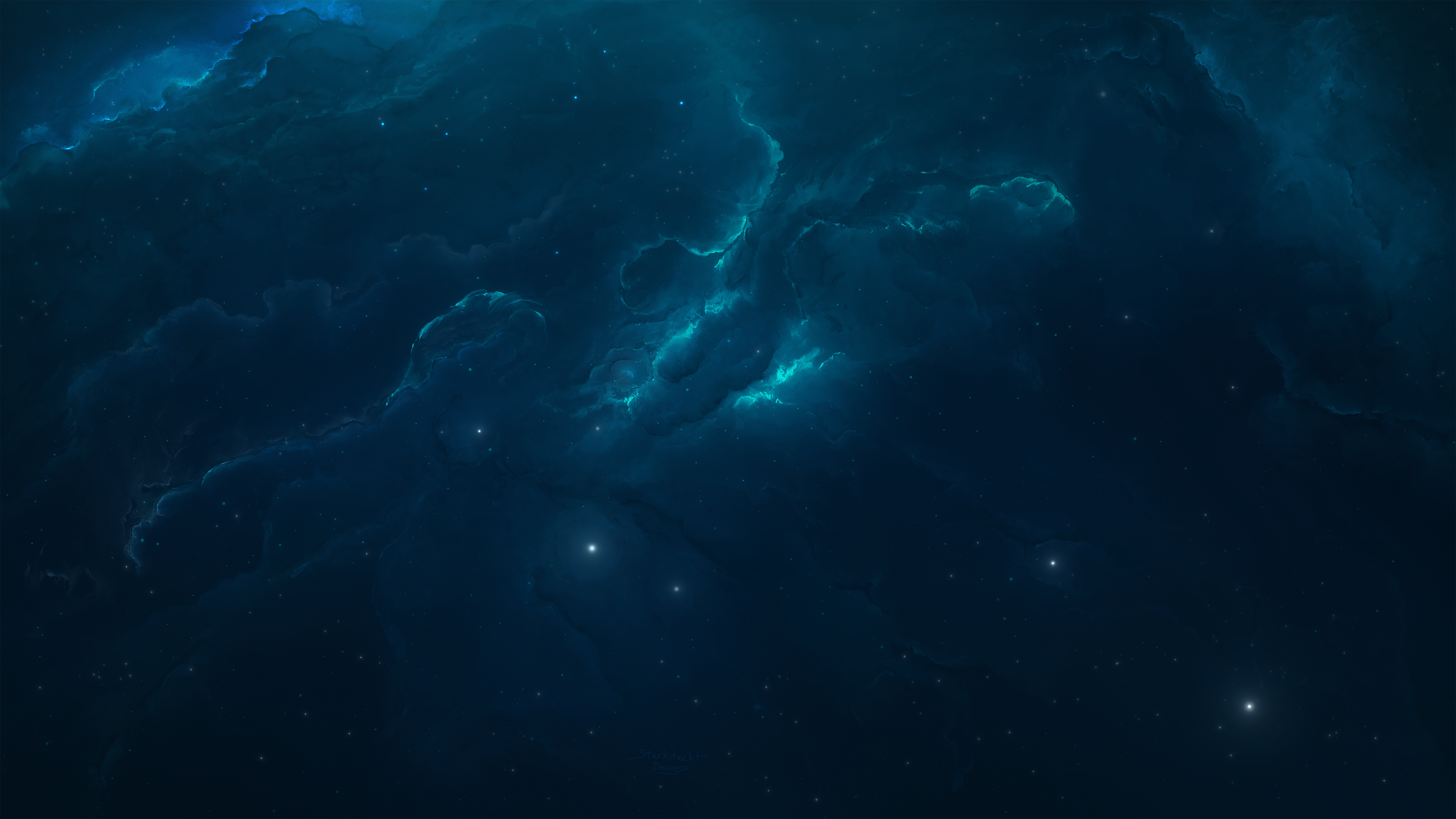 太空 星星 宇宙 蓝色 壁纸 5120×2880
