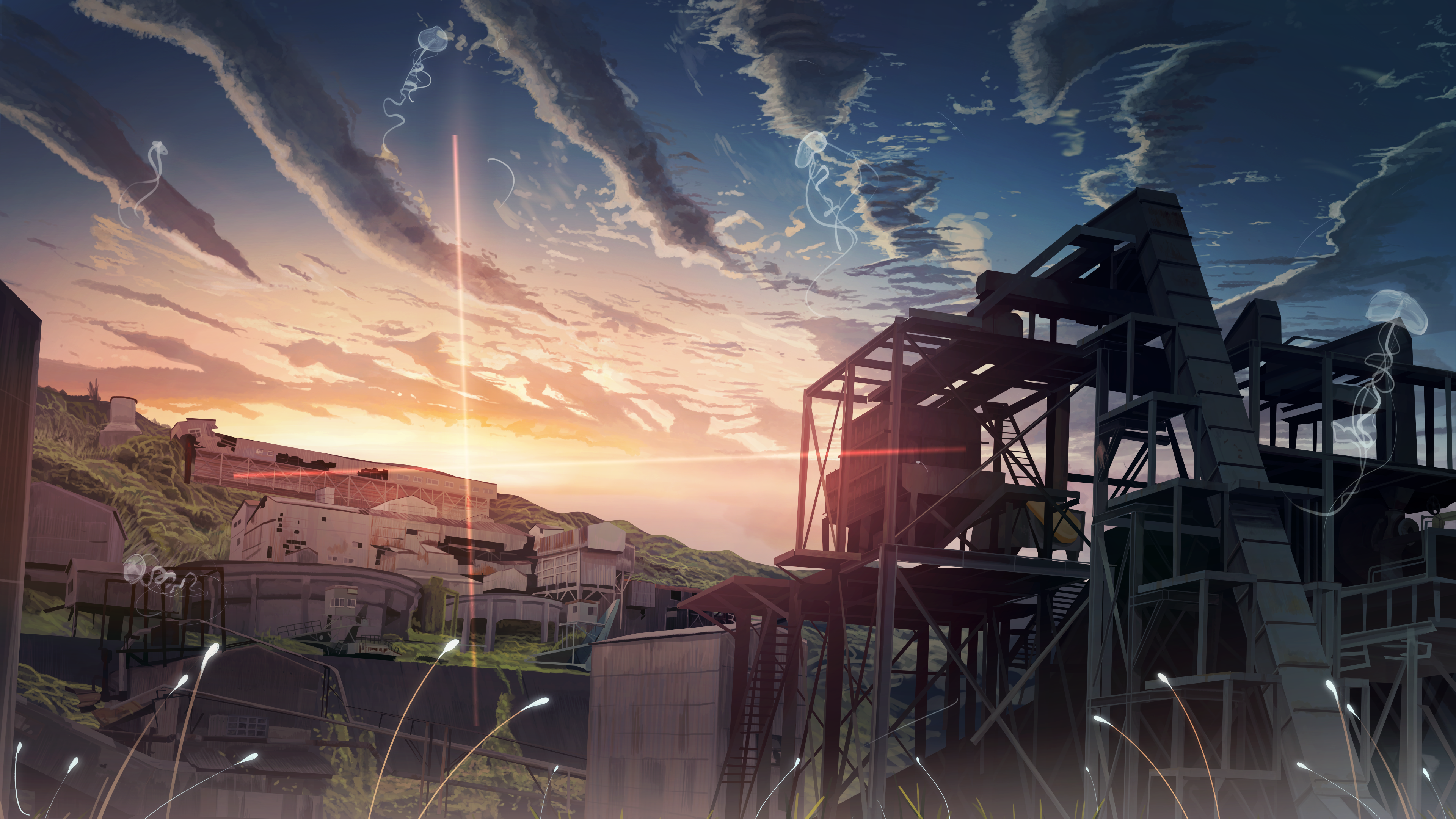 热门黄昏 动漫 城市 日落 逃生 高清壁纸 3840×2160