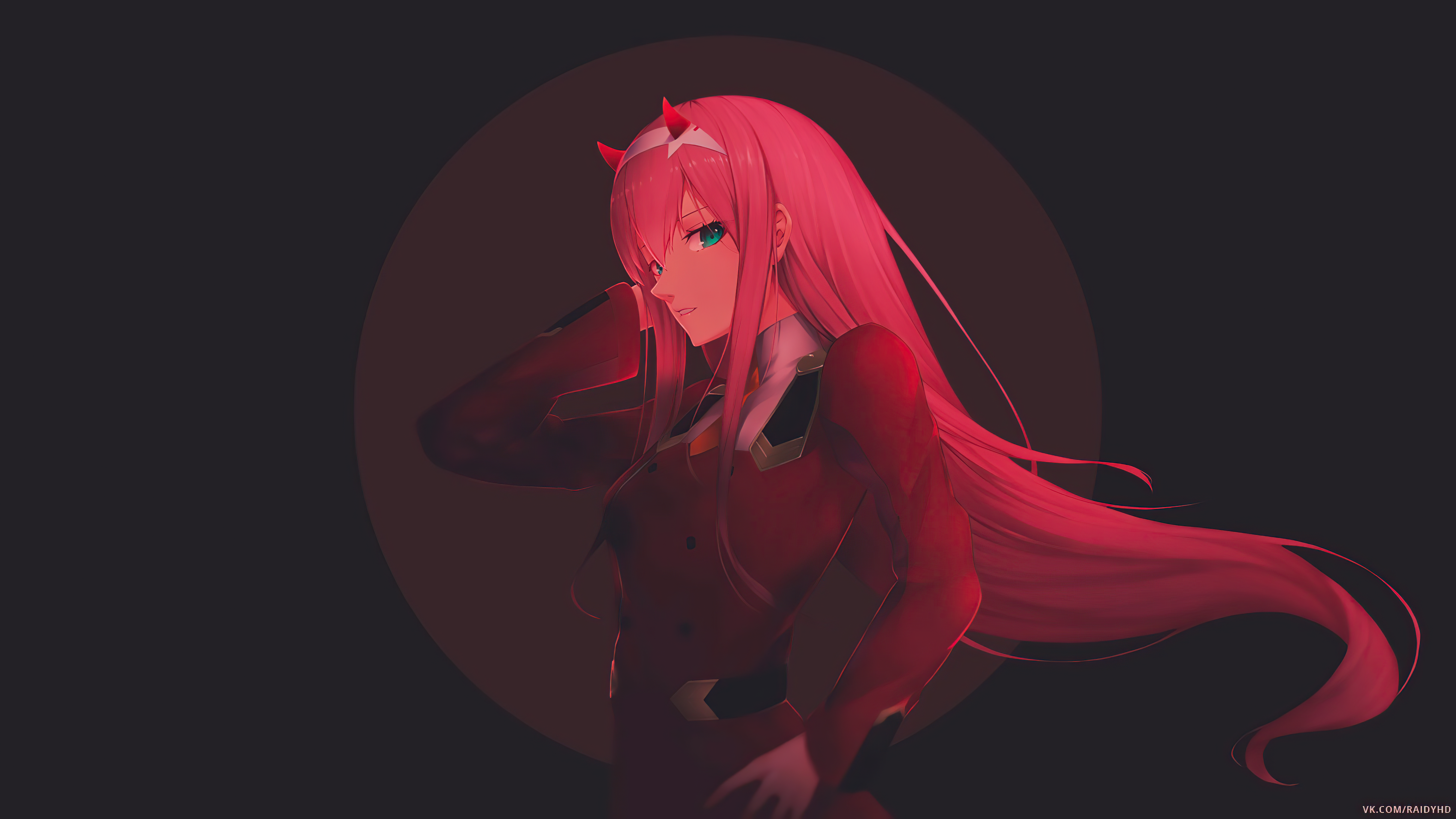 粉色头发 动漫 女孩 法兰西的爱人 零二 DARLING in the FRANXX 4K高清壁纸 7680×4320