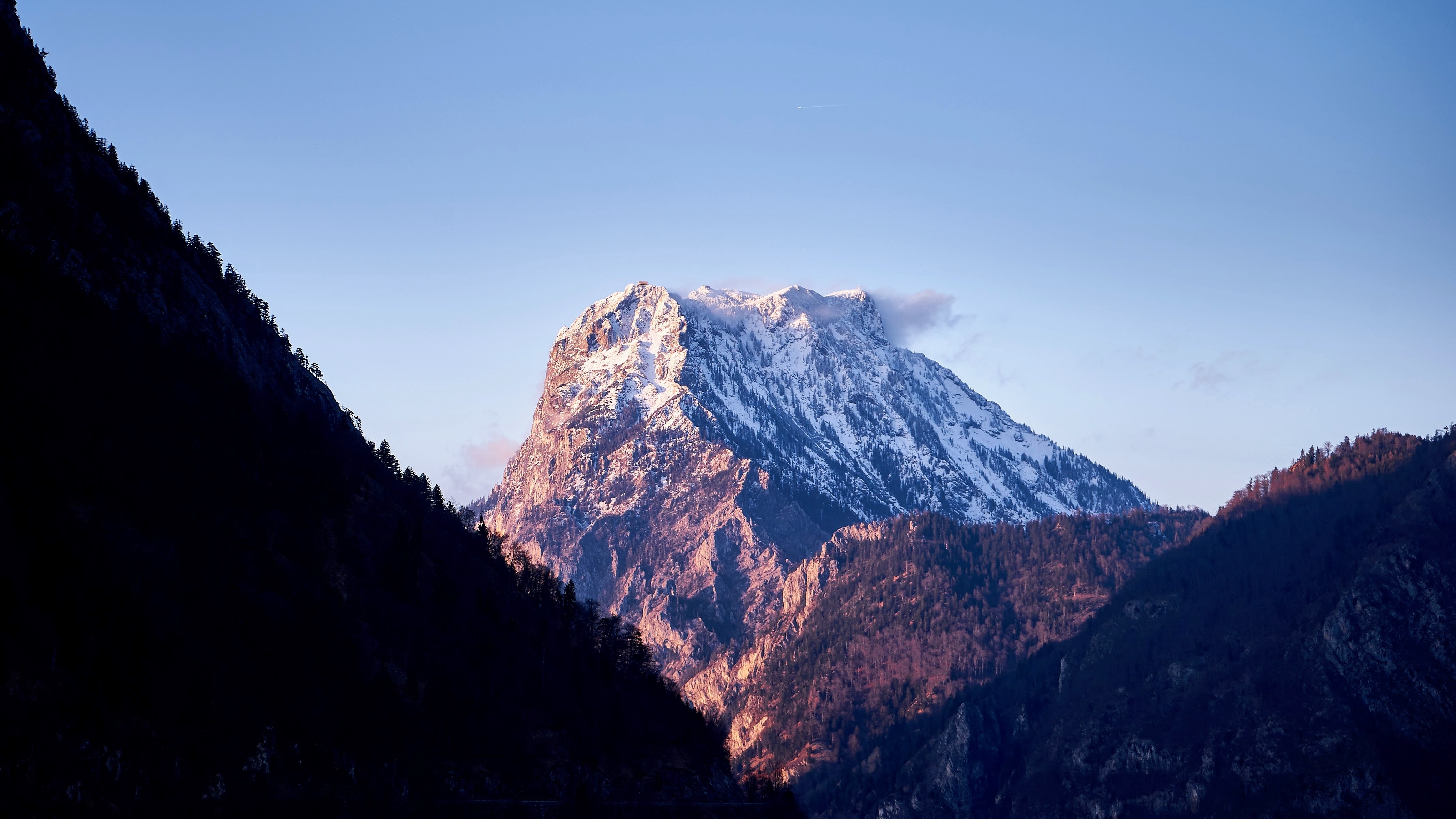 高清山脉 风景 自然 雪 森林 无水印壁纸 4272×2403