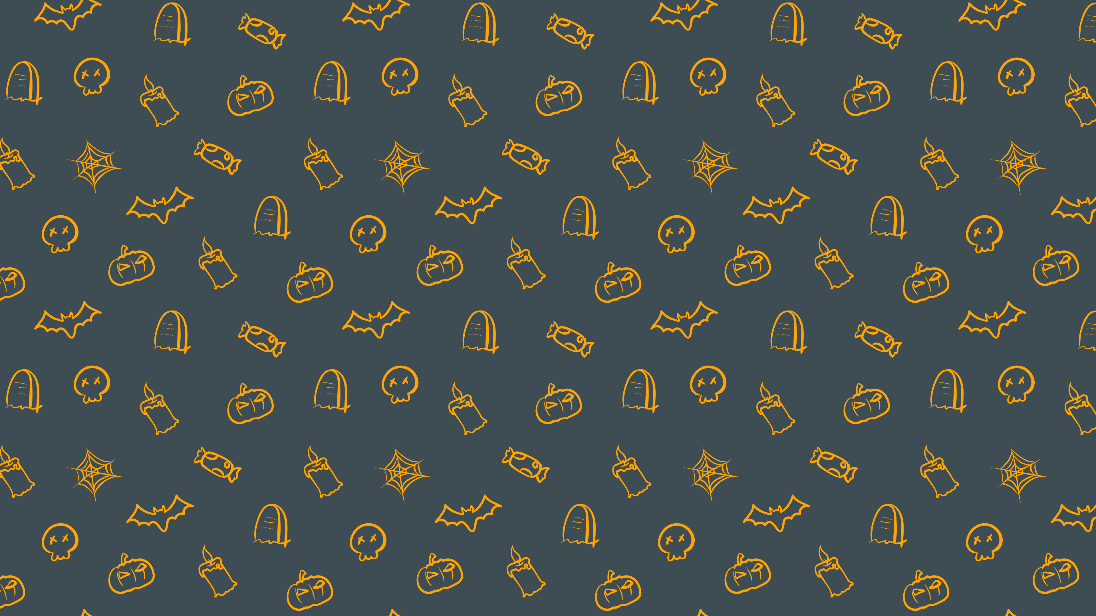 图案 简单背景 极简主义 南瓜 高清壁纸 3840×2160