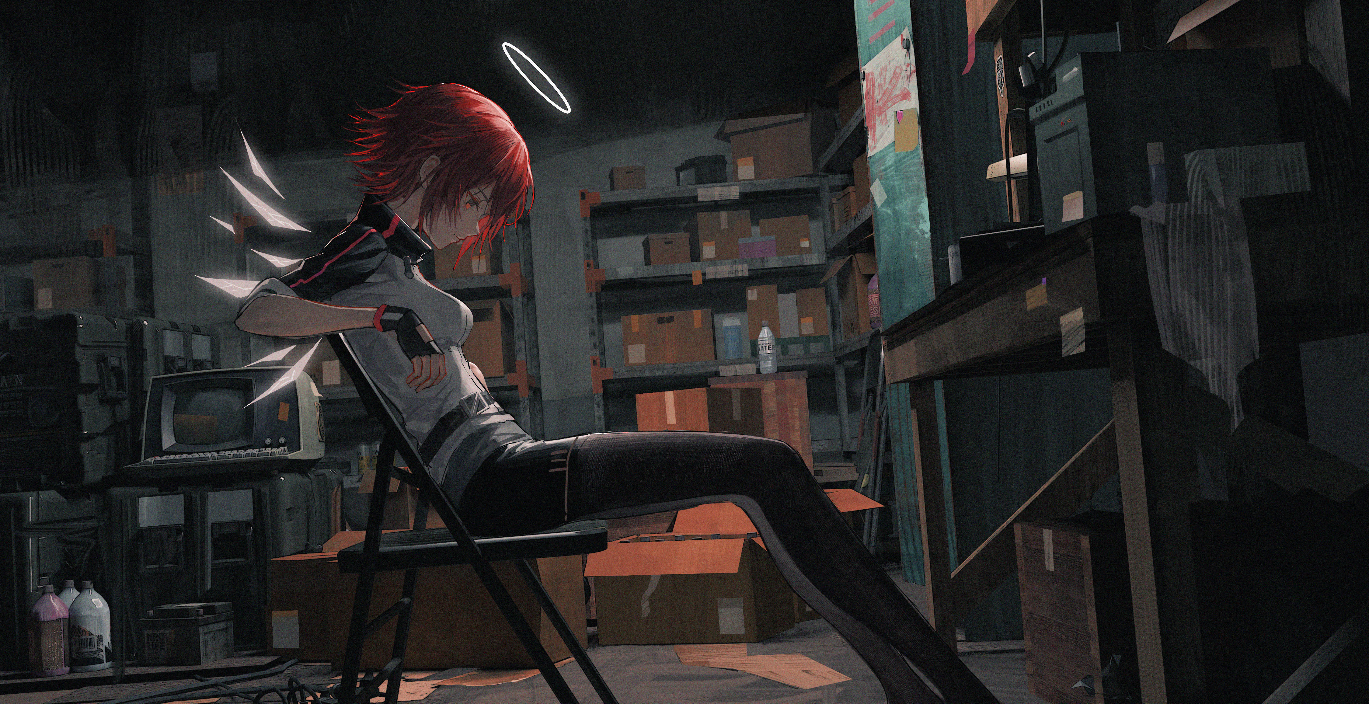经典红发 动漫 女孩 神枪手 明日方舟 天使 壁纸 4500×2314