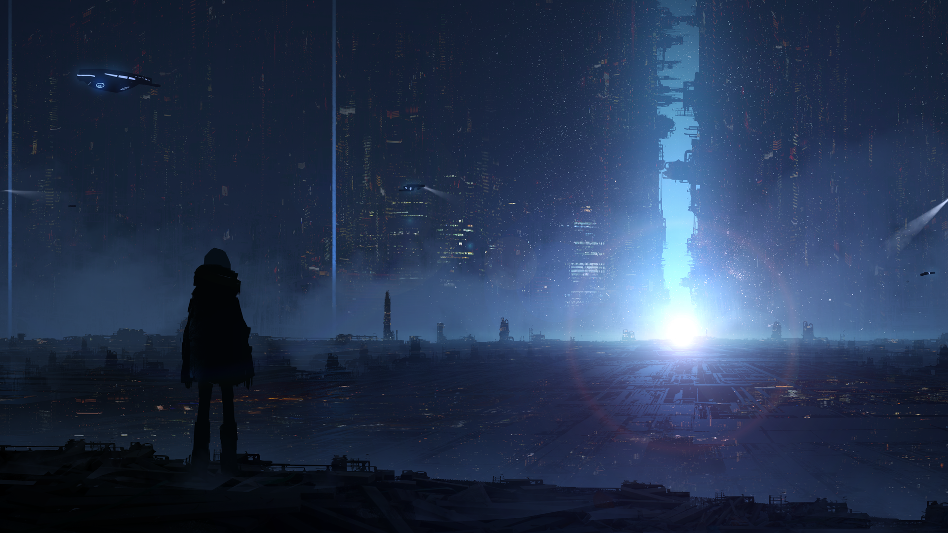 小行星 艺人 动漫 赛博朋克 壁纸 7000×3000