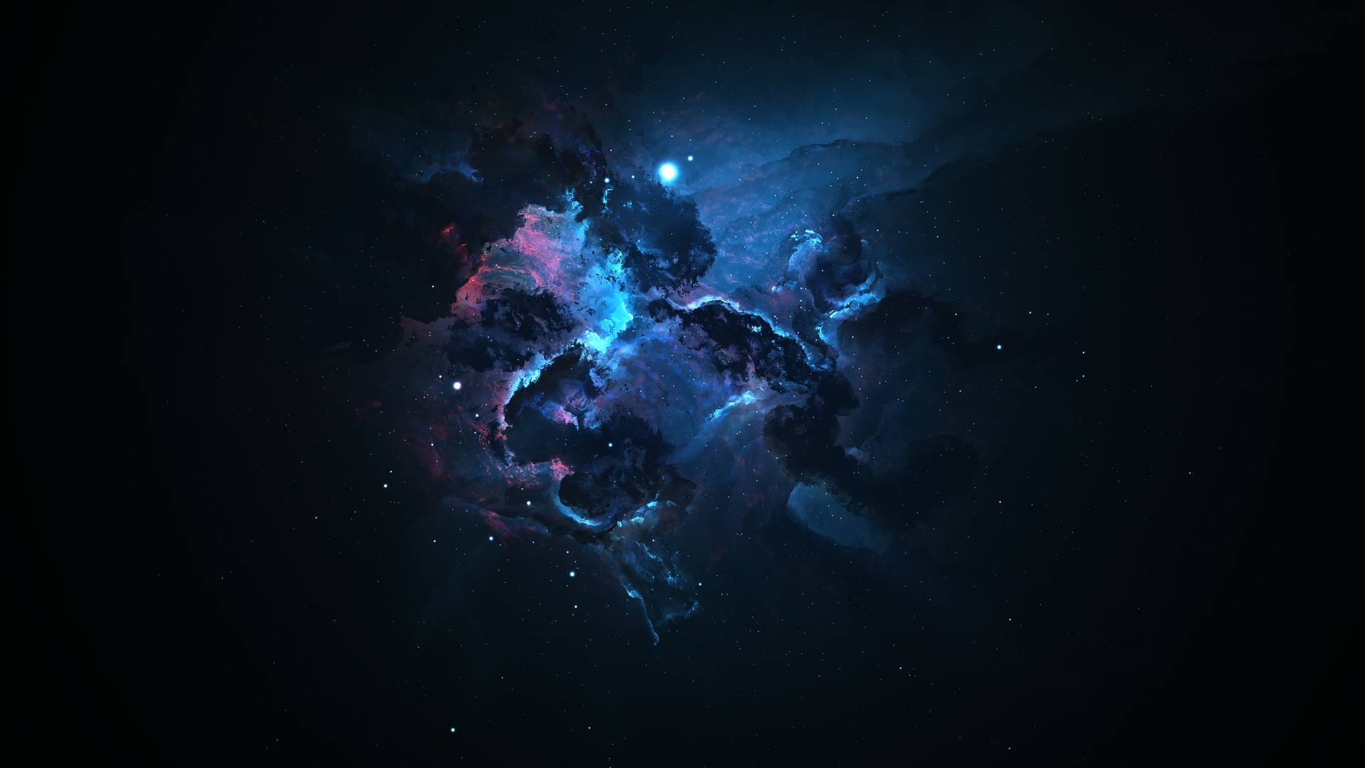 精选空间艺术 AI艺术 空间 蓝色 手机壁纸 4096×2304