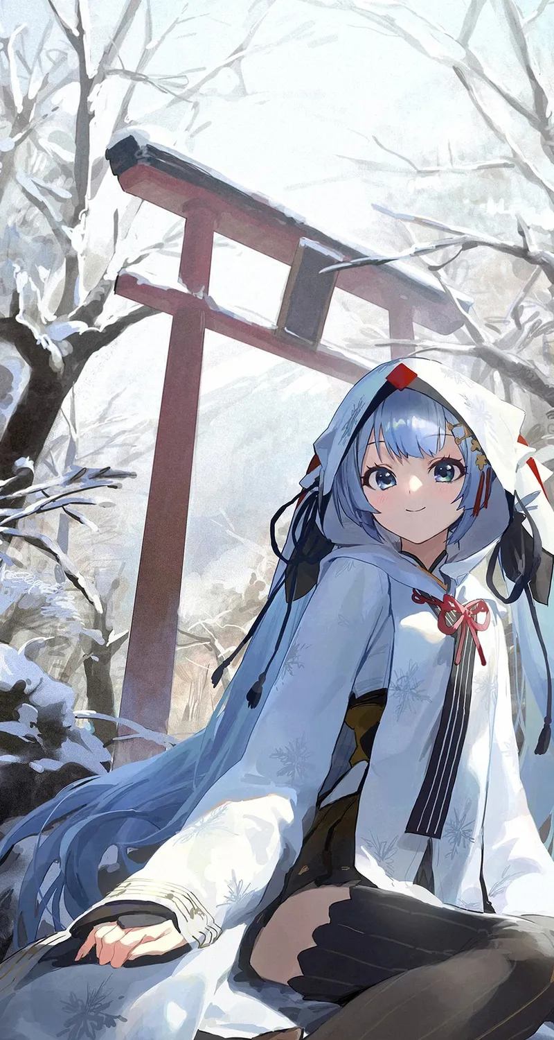 热门莫西 艺术家 动漫 动漫女孩 冬天 鸟取 雪 小提琴 初音 由纪 4 高清壁纸 3952×8188