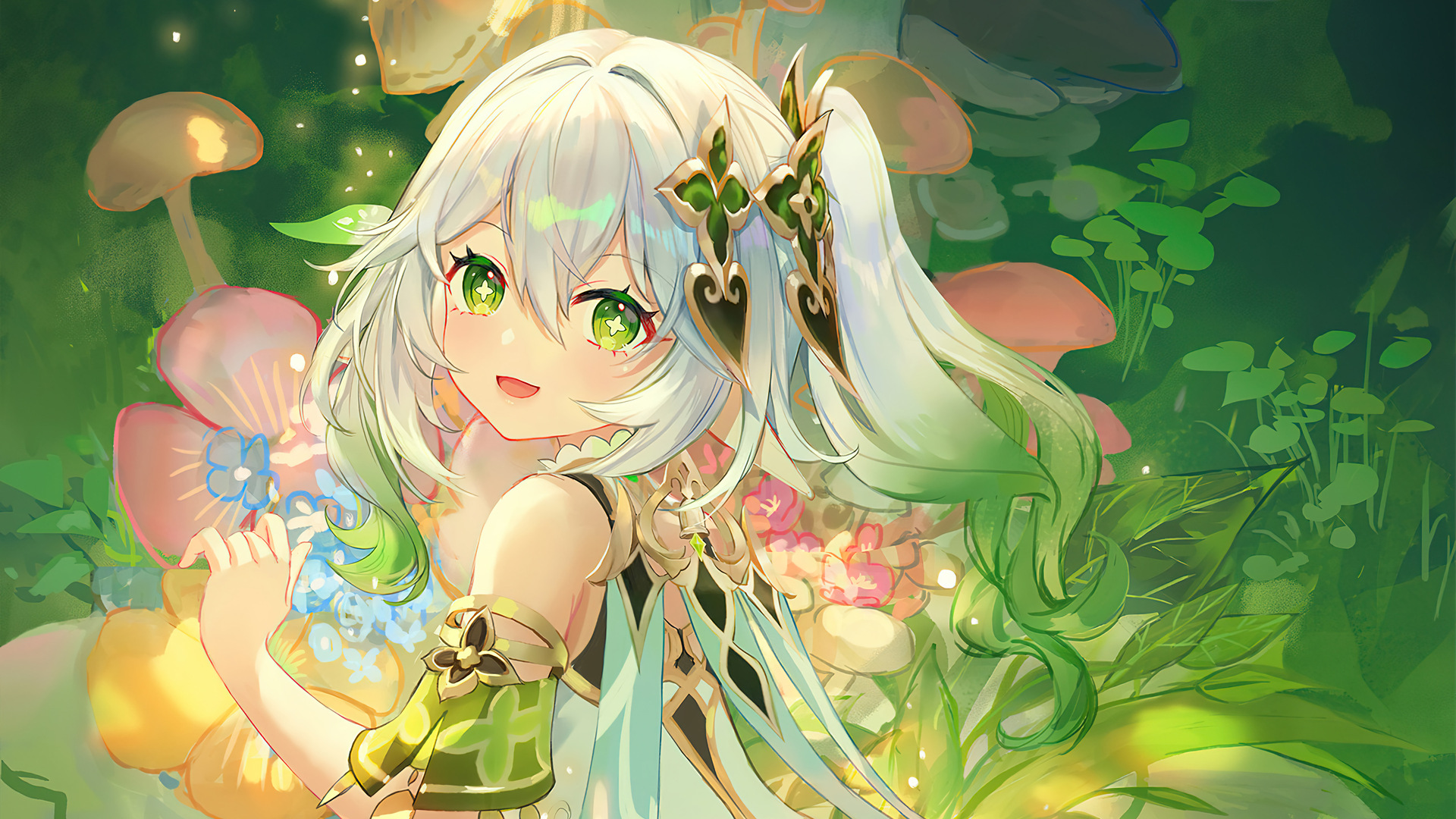 热门动漫女孩 原神 直田 蘑菇 植物 高清壁纸 3840×2160