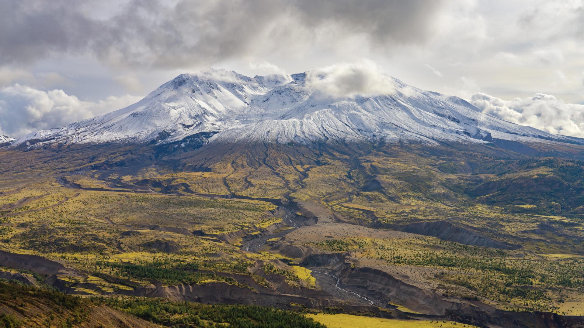 华盛顿州山脉 自然 雪 风景 云 壁纸 9352×6235