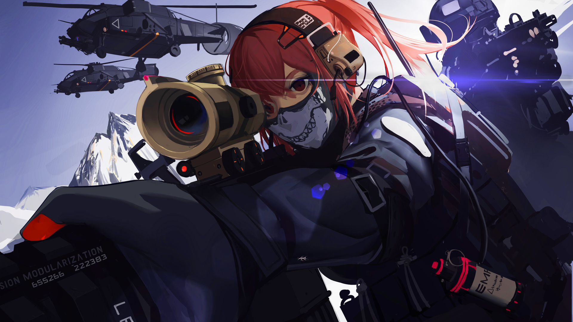 士兵 黑人士兵 军事 武器 动漫女孩 战争 规范操作 壁纸 5314×3543