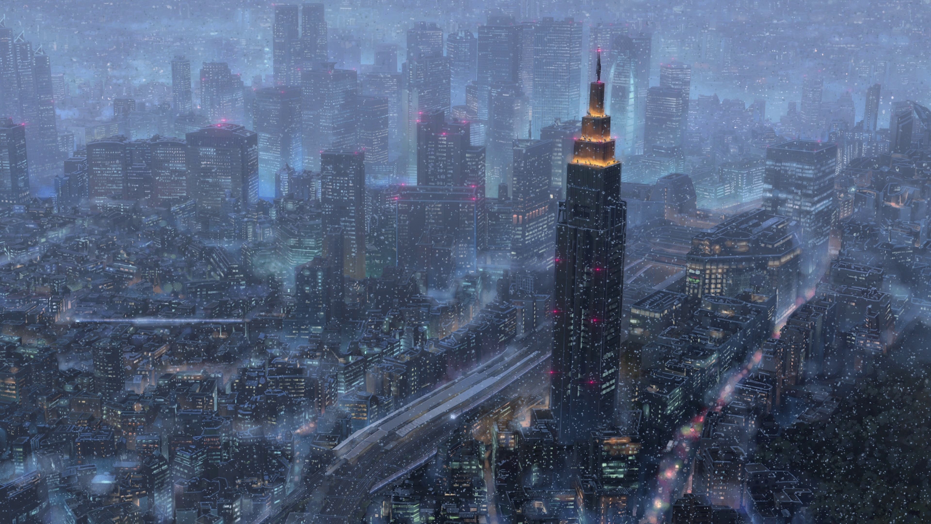 雨 夜 城市 城市灯光 桌面壁纸 3840×2160