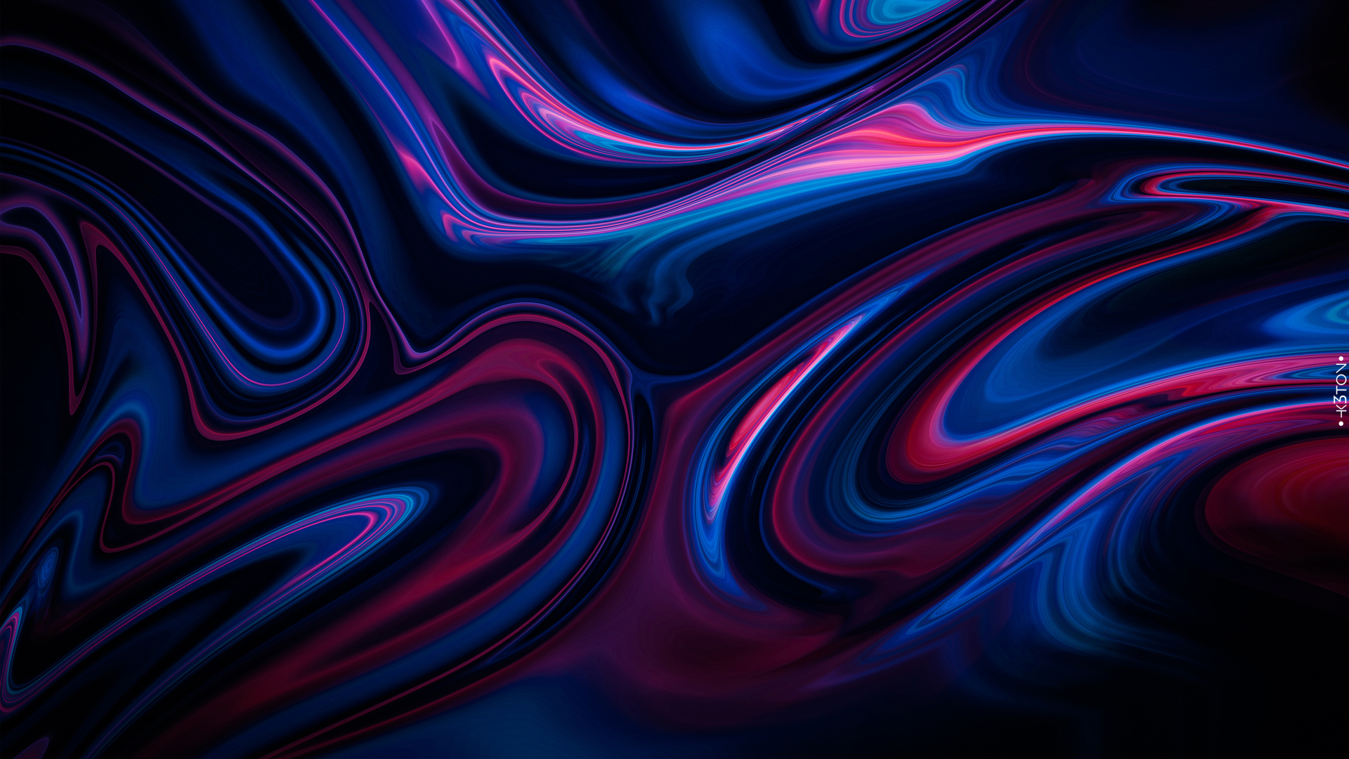 抽象 漩涡 形状 AI艺术 蓝色 高清壁纸 3840×2160