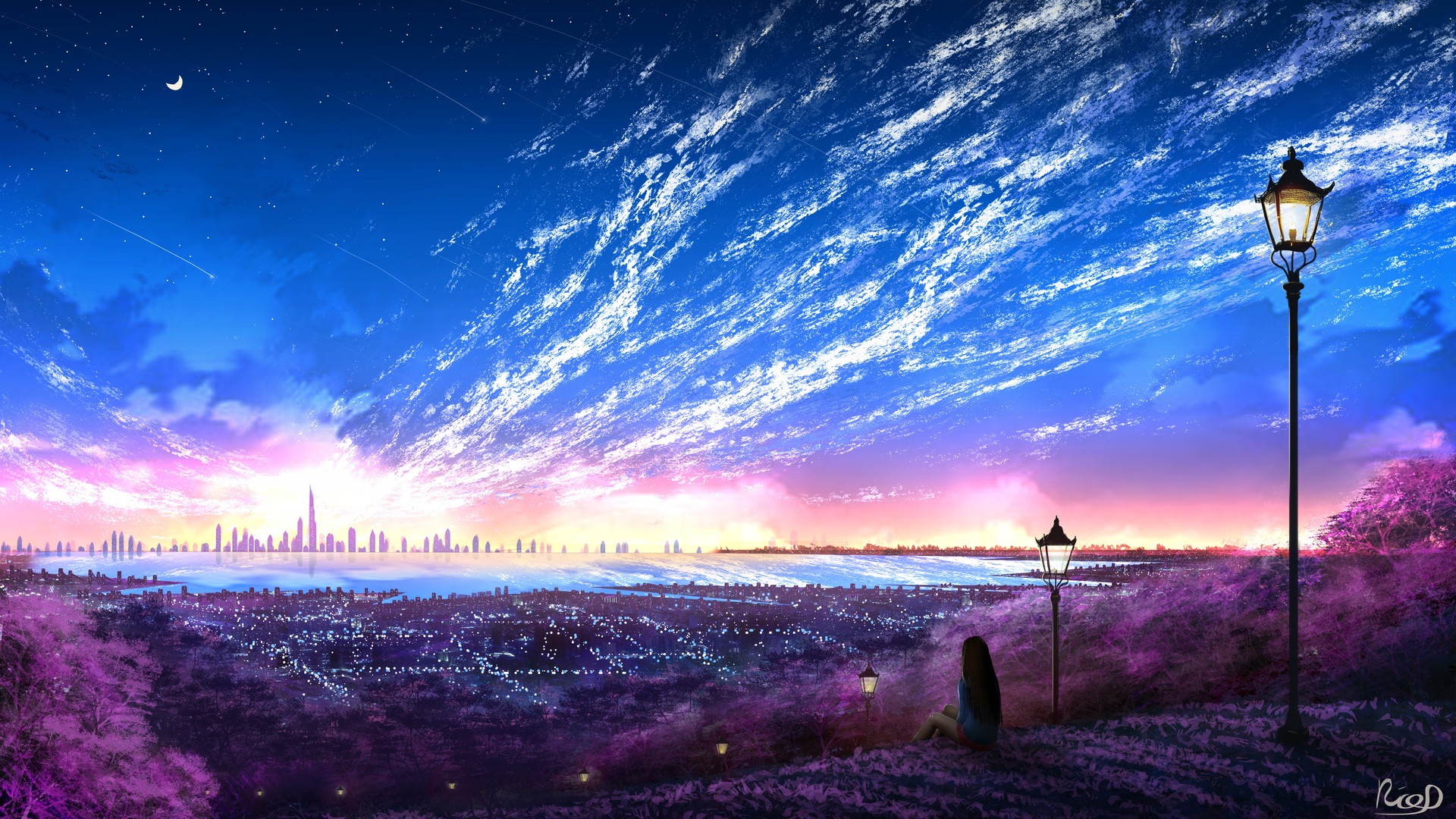 AI艺术 城市 天空 云 插图 图稿 无水印壁纸 3840×2160