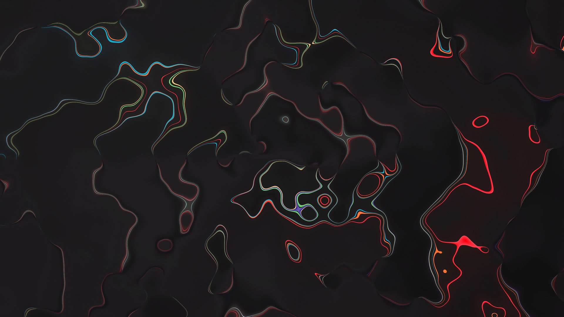 高清抽象 霓虹灯 深色背景 AI艺术 艺术设计 桌面壁纸 3840×2160