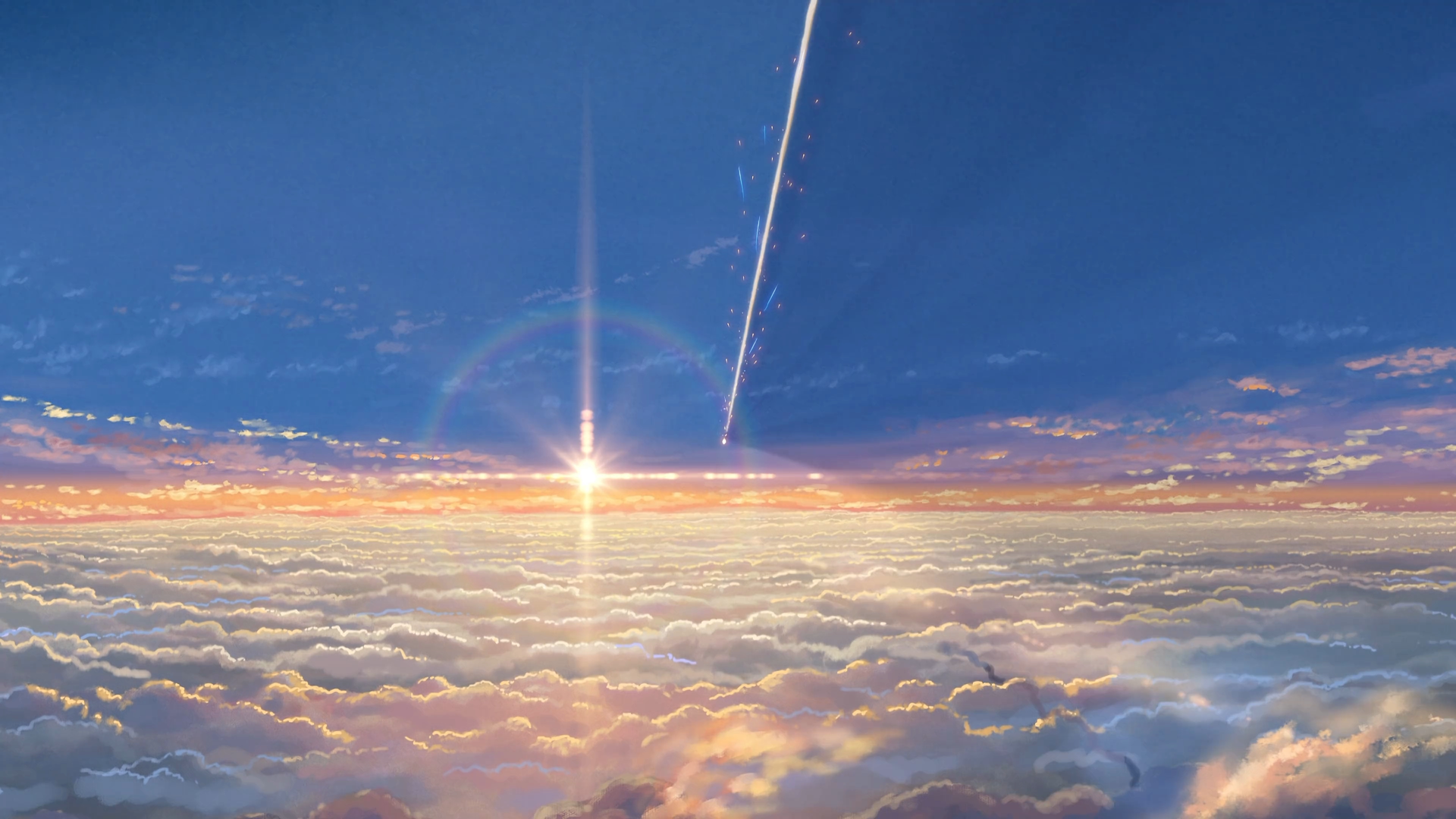 热门动漫 天空 云 阳光 4K壁纸 3840×2160