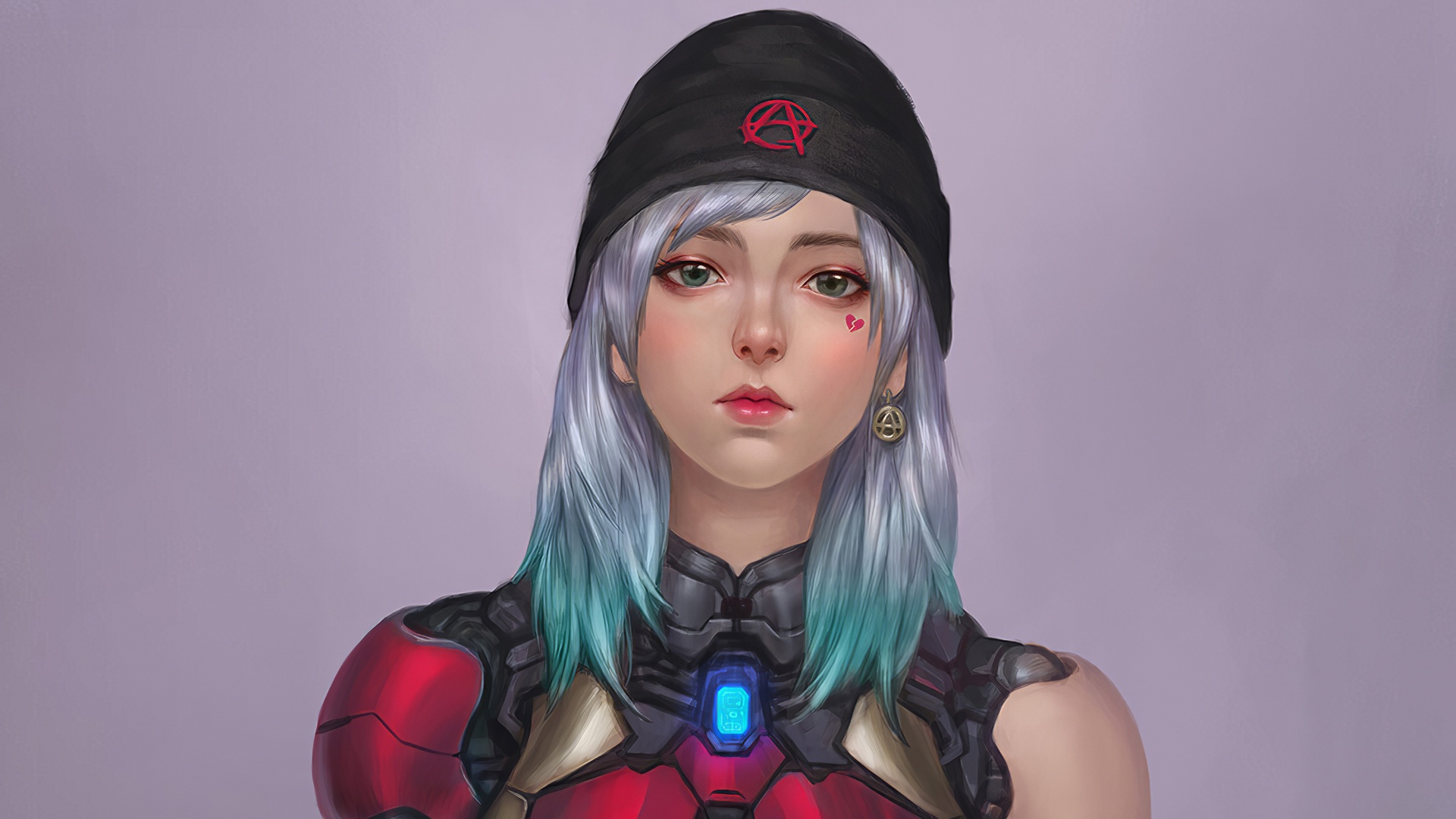 超清科幻女性 染发 半机械人披肩 动漫 4K壁纸 3840×2160