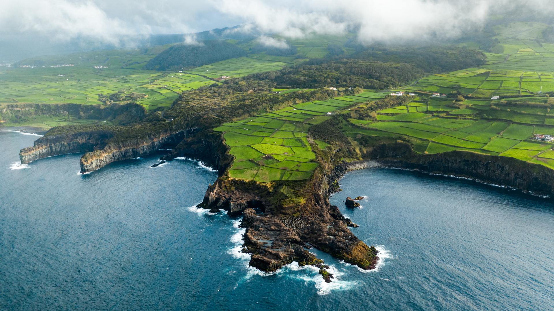 热门亚速尔群岛 海岸 鸟瞰 野外 壁纸 3840×2160
