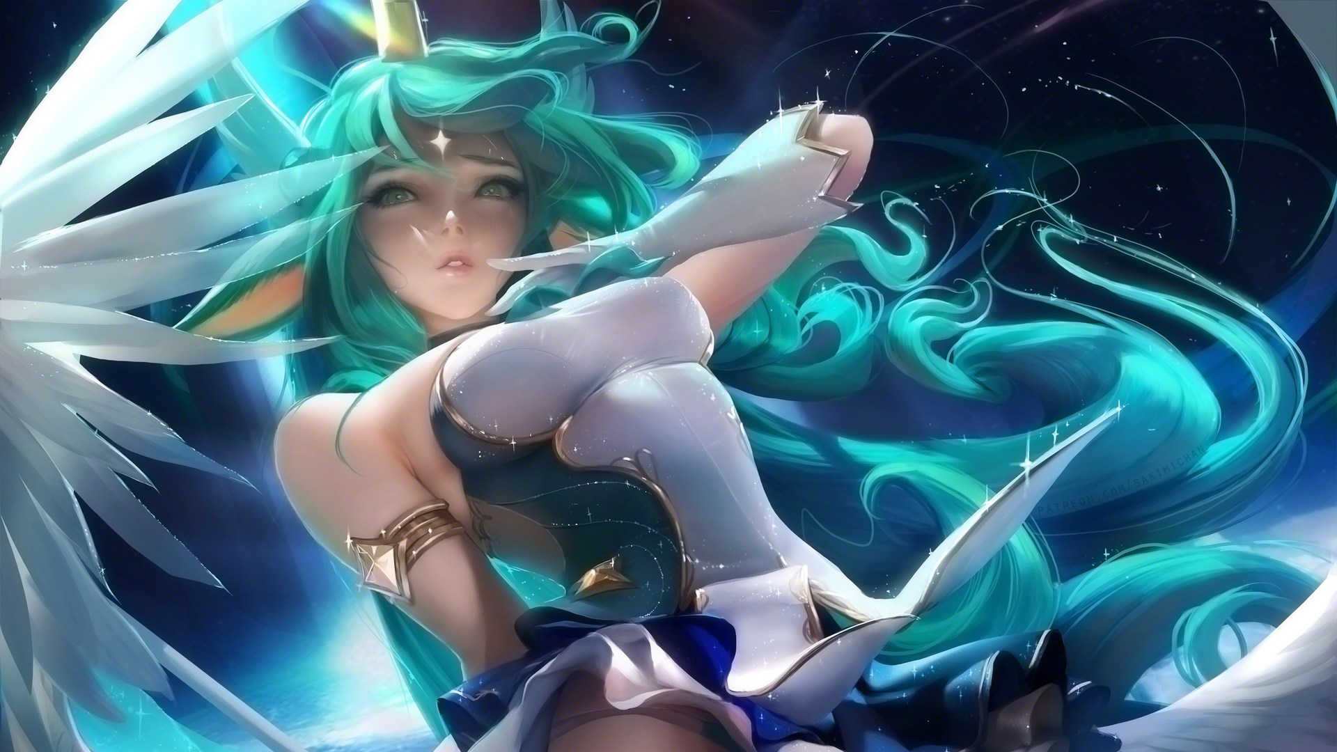 索拉卡 英雄联盟 角 翅膀 AI艺术 桌面壁纸 3840×2160