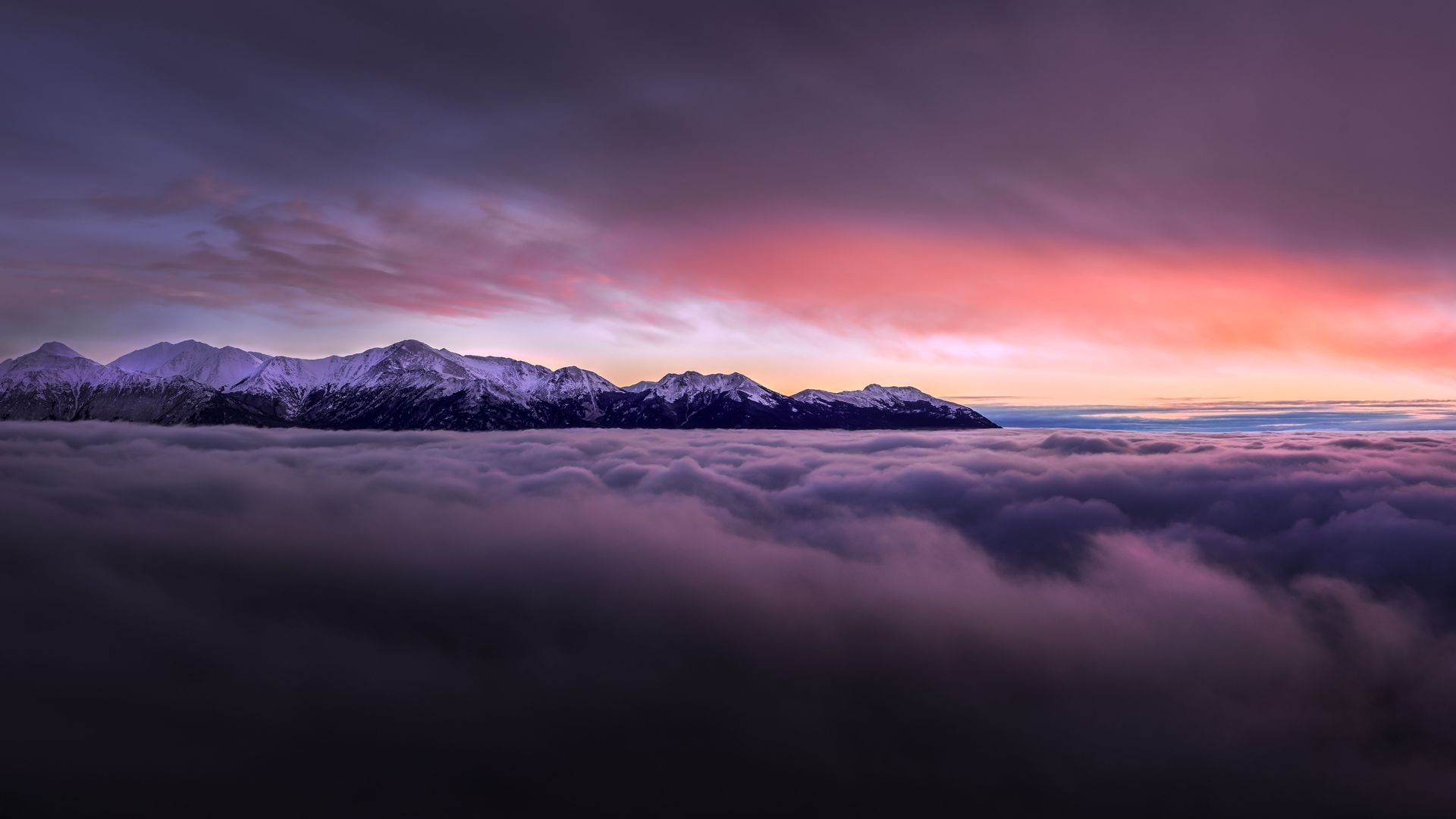 风景 自然 山脉 云 日落 大气磅礴 壁纸 3840×2160