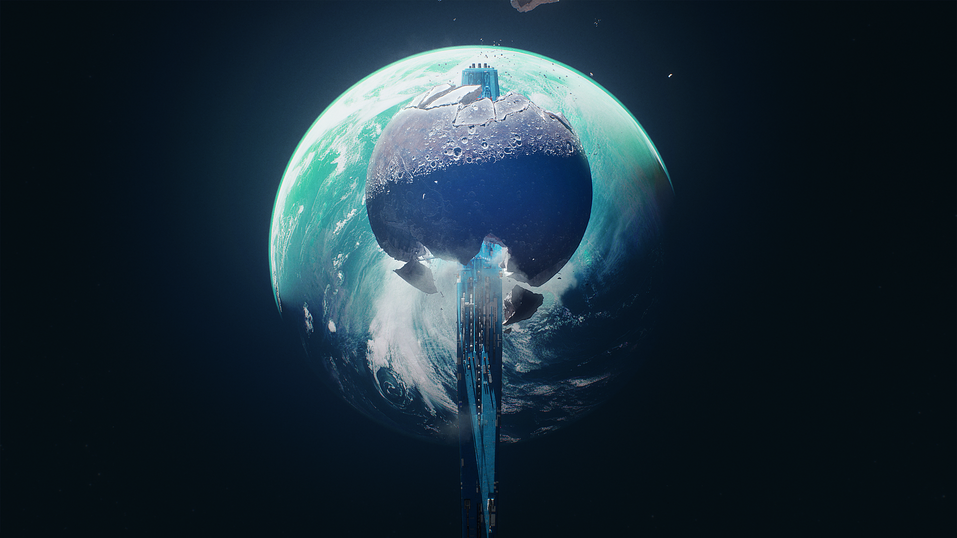 高清梦幻现实主义 邦吉 电子游戏 太空 星球 手机壁纸 3840×2160
