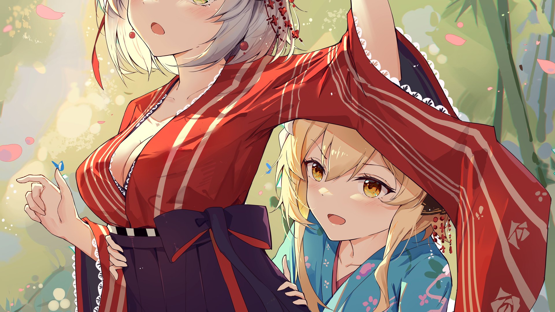高清绿眼睛 金发 雅居 动漫女孩 鲁明 原神 无水印壁纸 3840×2160