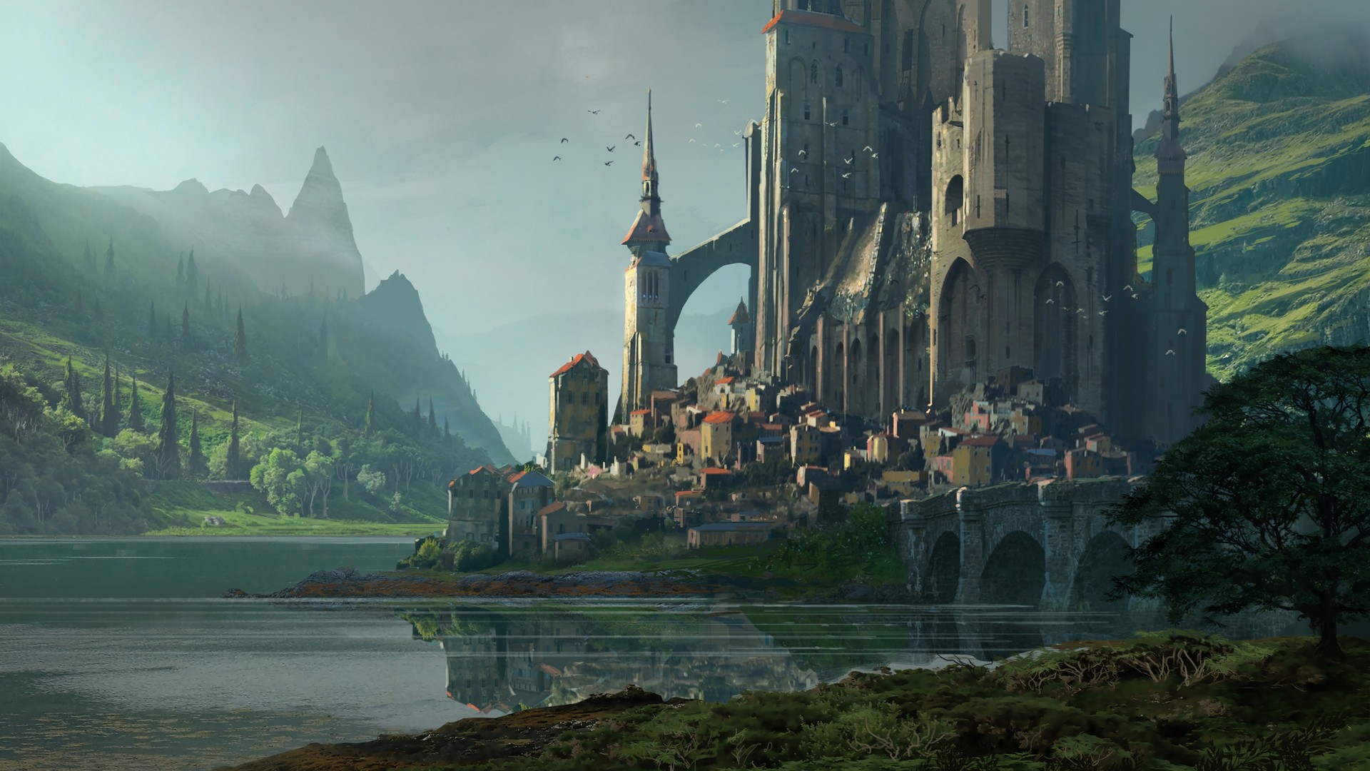 唯美拉斐尔鳄鱼 奇幻艺术 桌面壁纸 3840×2160