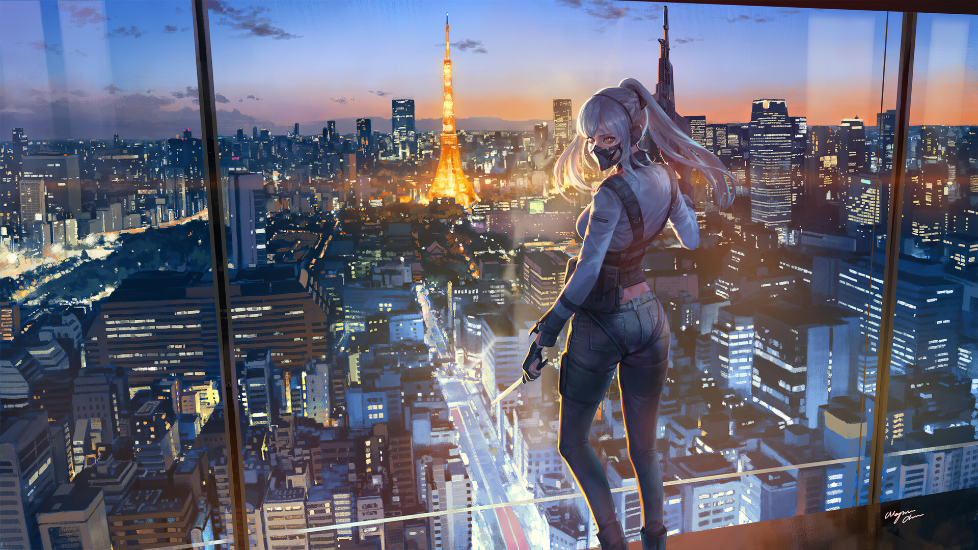热门动漫 图片 AI艺术 楼上的女孩 高清壁纸 3840×2160