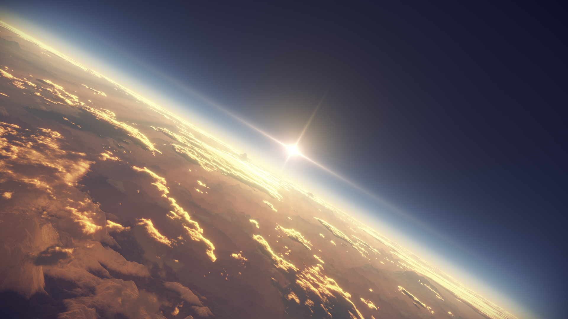 热门日落 太阳 云 天空 空间 行星 山脉 阴影 壁纸 3840×2160