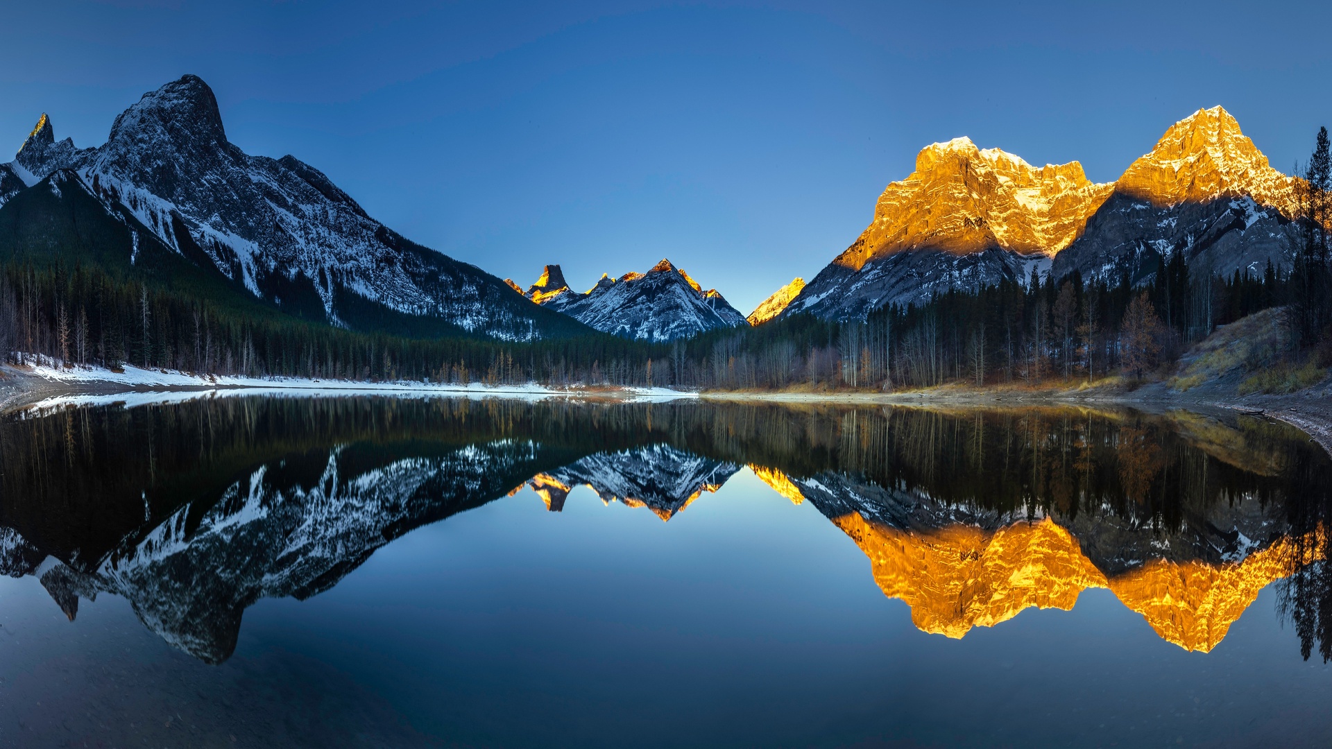 风景 湖 天空 水 山 树 高清壁纸 3840×2160