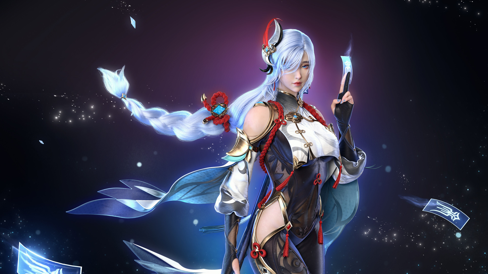 原神 游戏人物 游戏造型 拿符咒的女人 壁纸 3840×2160