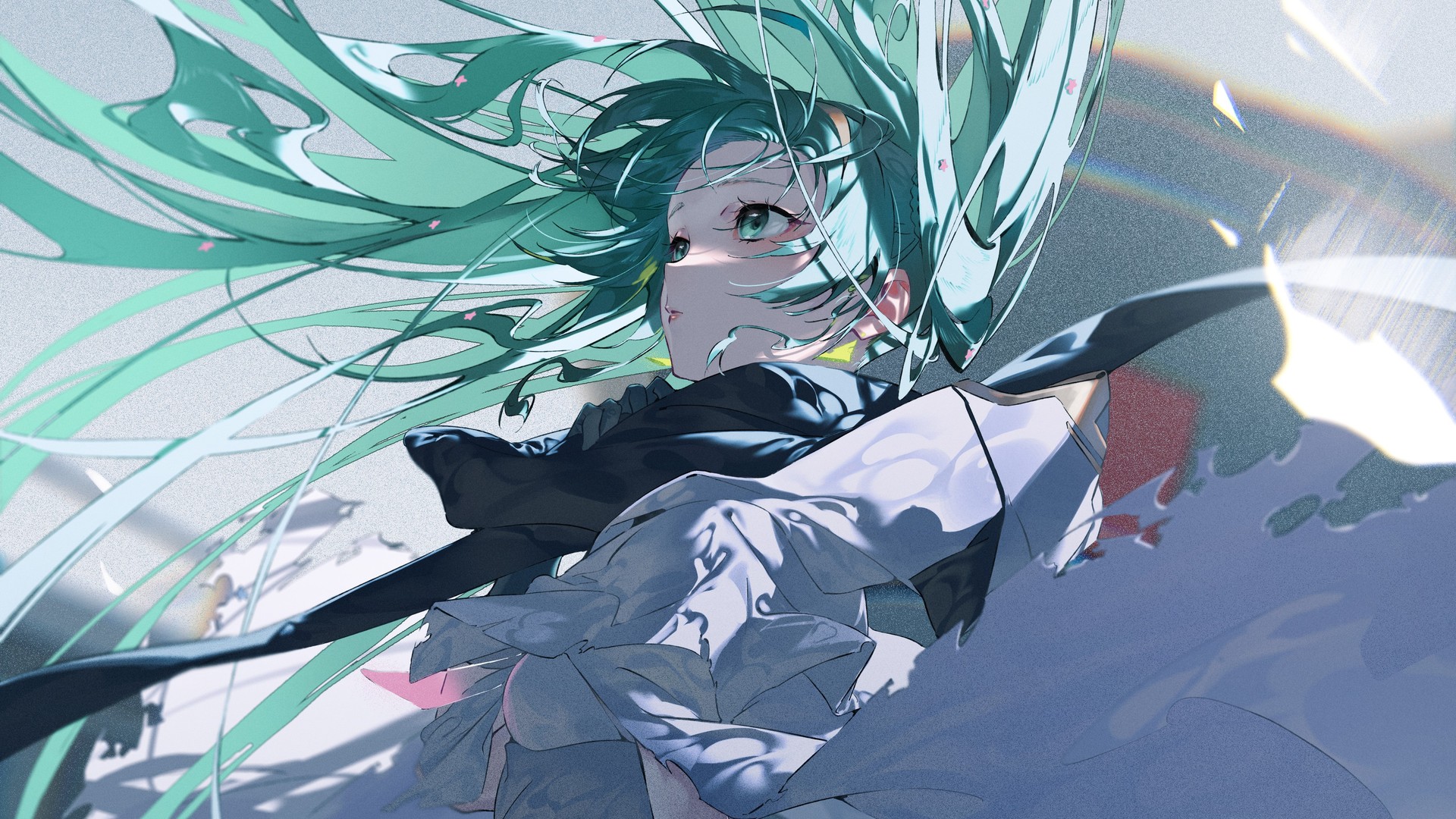 高清罗拉·诺亚 长发 动漫女孩 风吹散长发 壁纸 3840×2160
