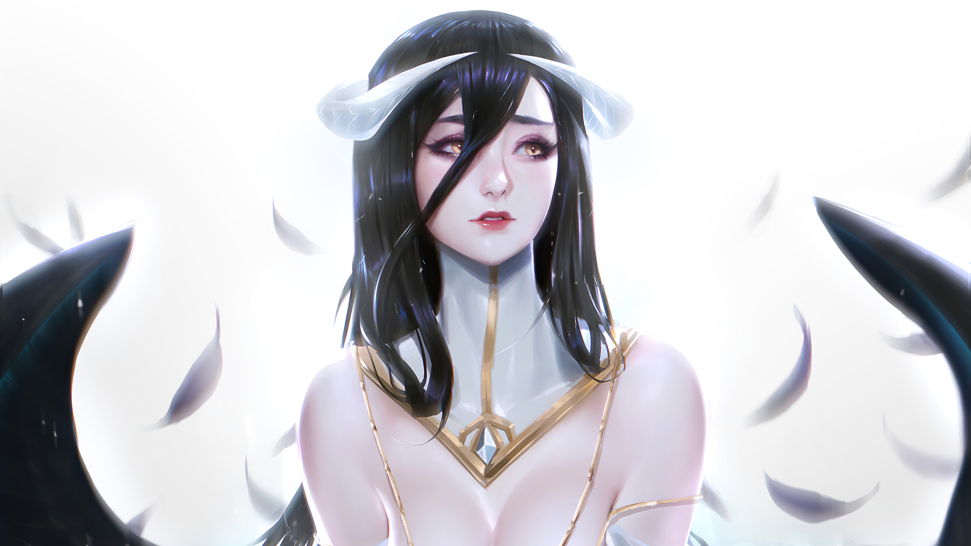 动漫 霸王 动漫女孩 羽毛 角 有翅膀的女孩 壁纸 3840×2160
