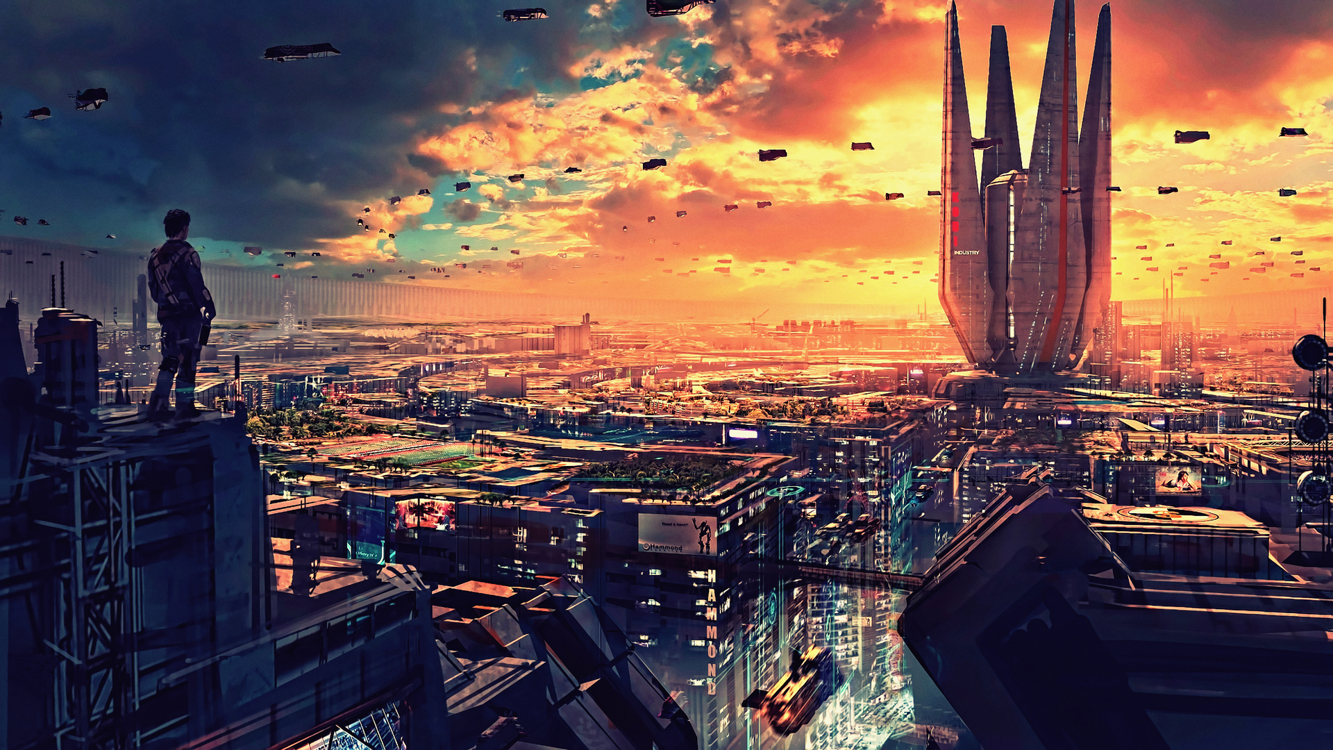 热门未来主义城市 科幻小说 AI艺术 概念艺术 城市景观 高清壁纸 3840×2160