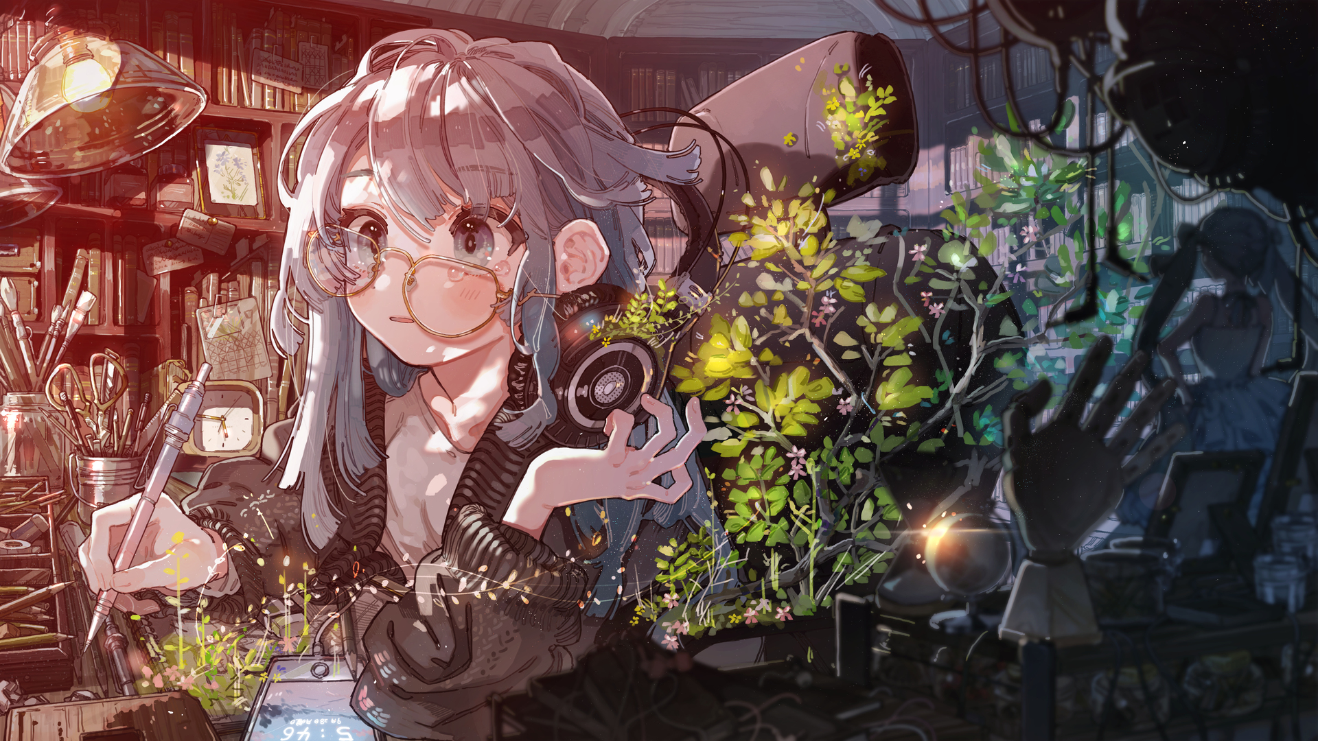 热门幽默 动漫女孩 动漫 耳机 高清壁纸 3840×2160