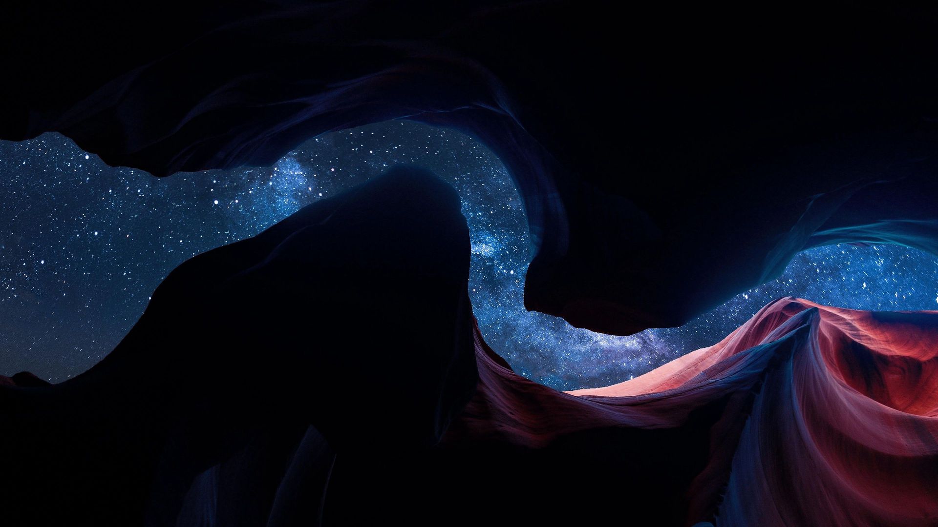 热门峡谷 弯曲 星星 自然 高清壁纸 3840×2160