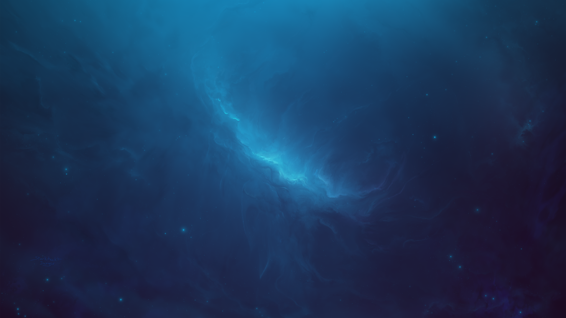 绝美星空 星云 蓝色 桌面壁纸 3840×2160
