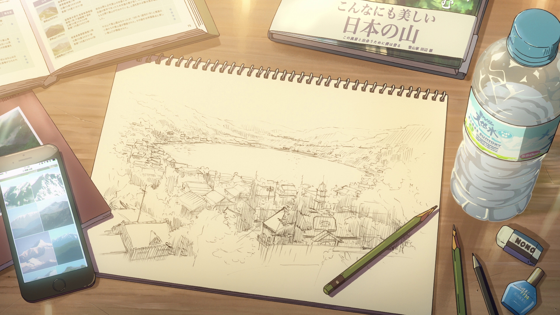 铅笔画 动漫 留言本 桌面壁纸 3840×2160