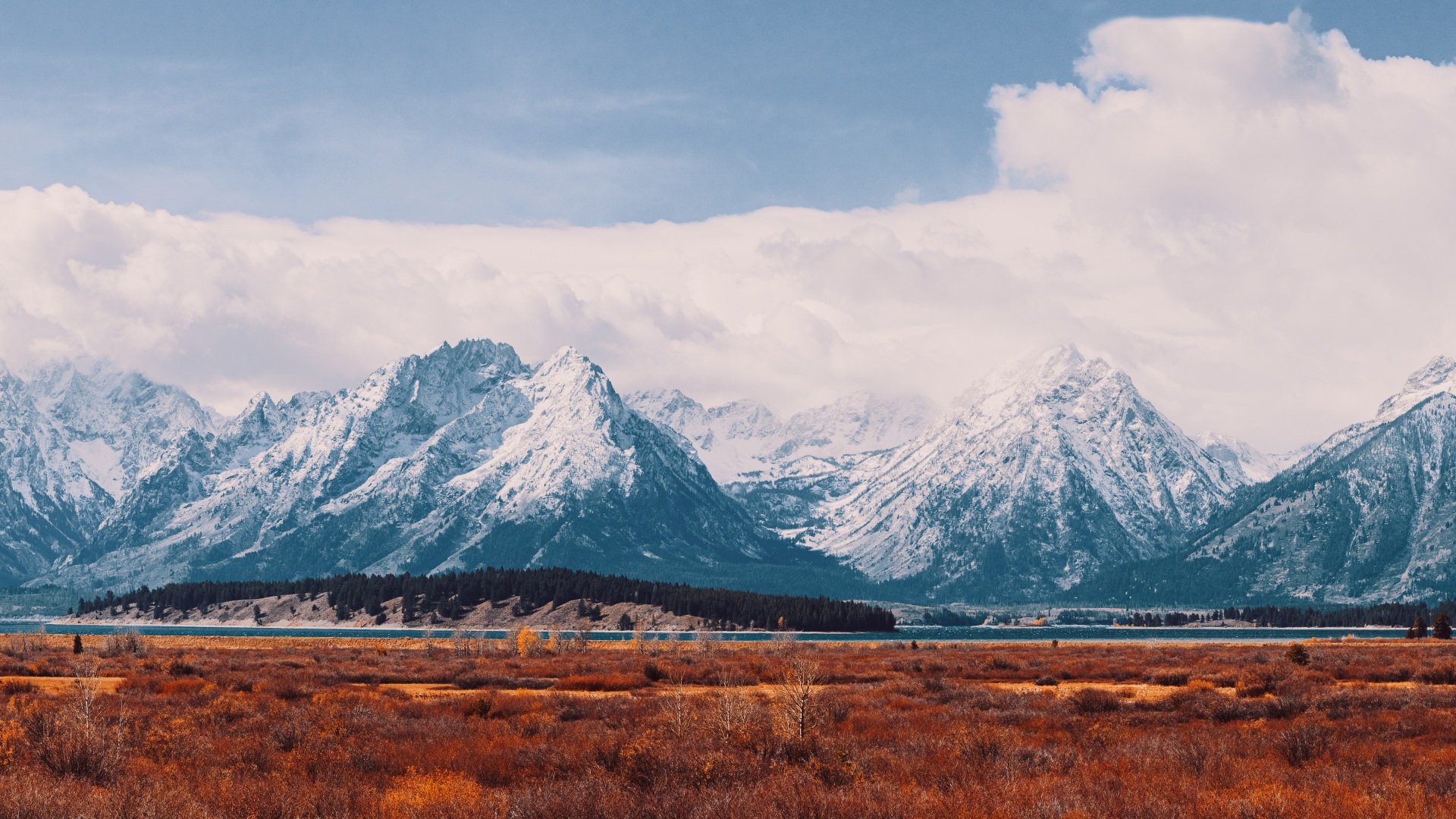 风景 大提顿国家公园 雪 山 湖 怀俄明州 壁纸 3840×2160