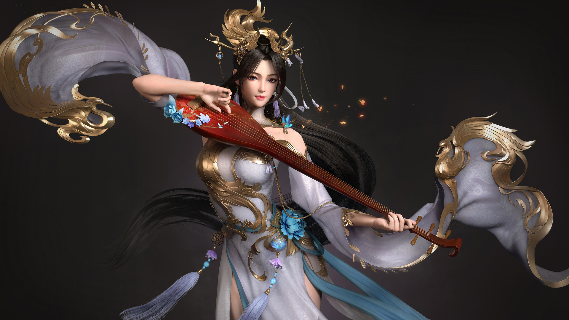 奇幻女孩 慈方艺 AI艺术 电脑 壁纸 3840×2491