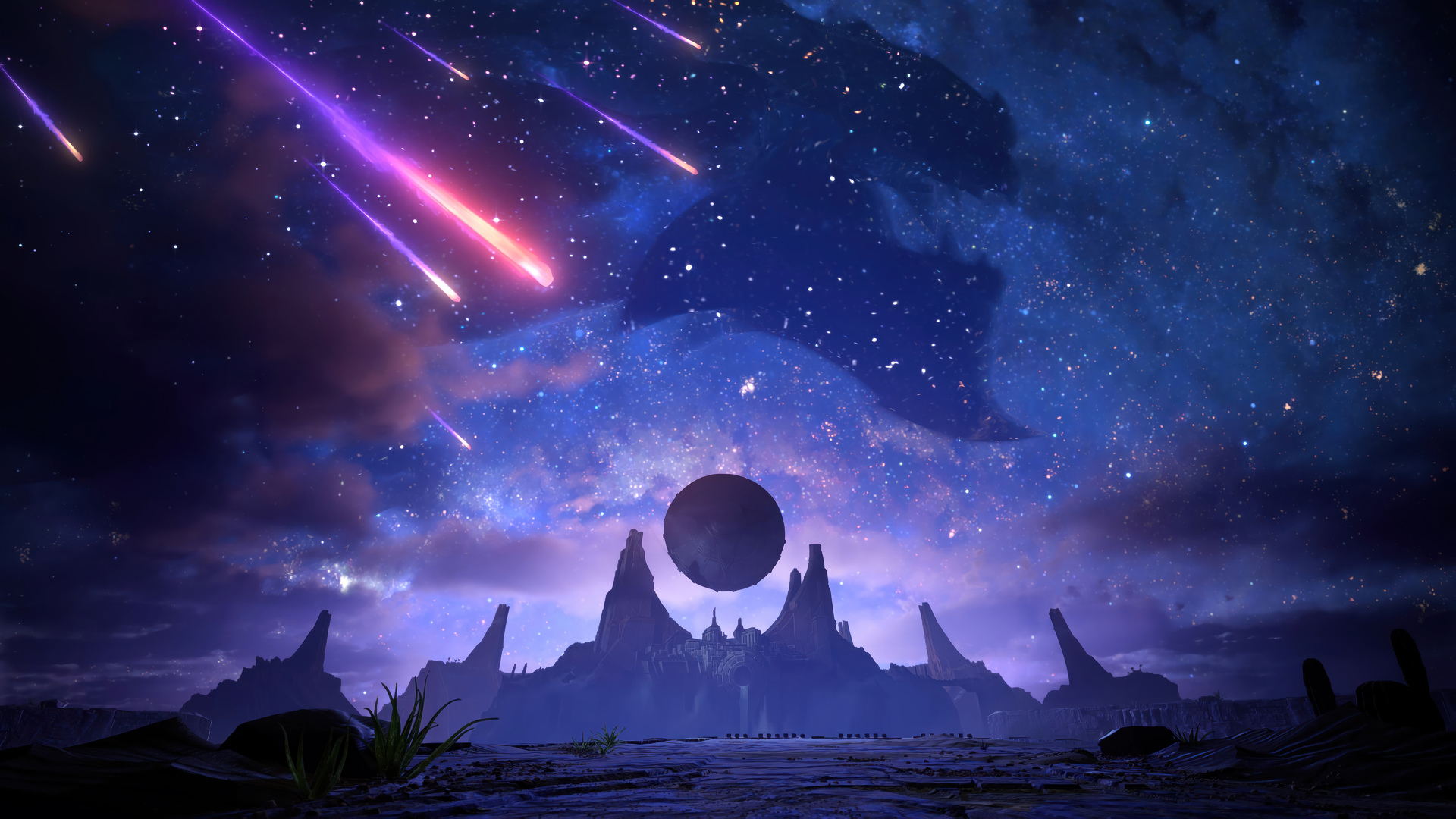 热门电子游戏 AI艺术 英雄联盟 星星 星夜 彗星 天空 电脑 壁纸 3840×2160