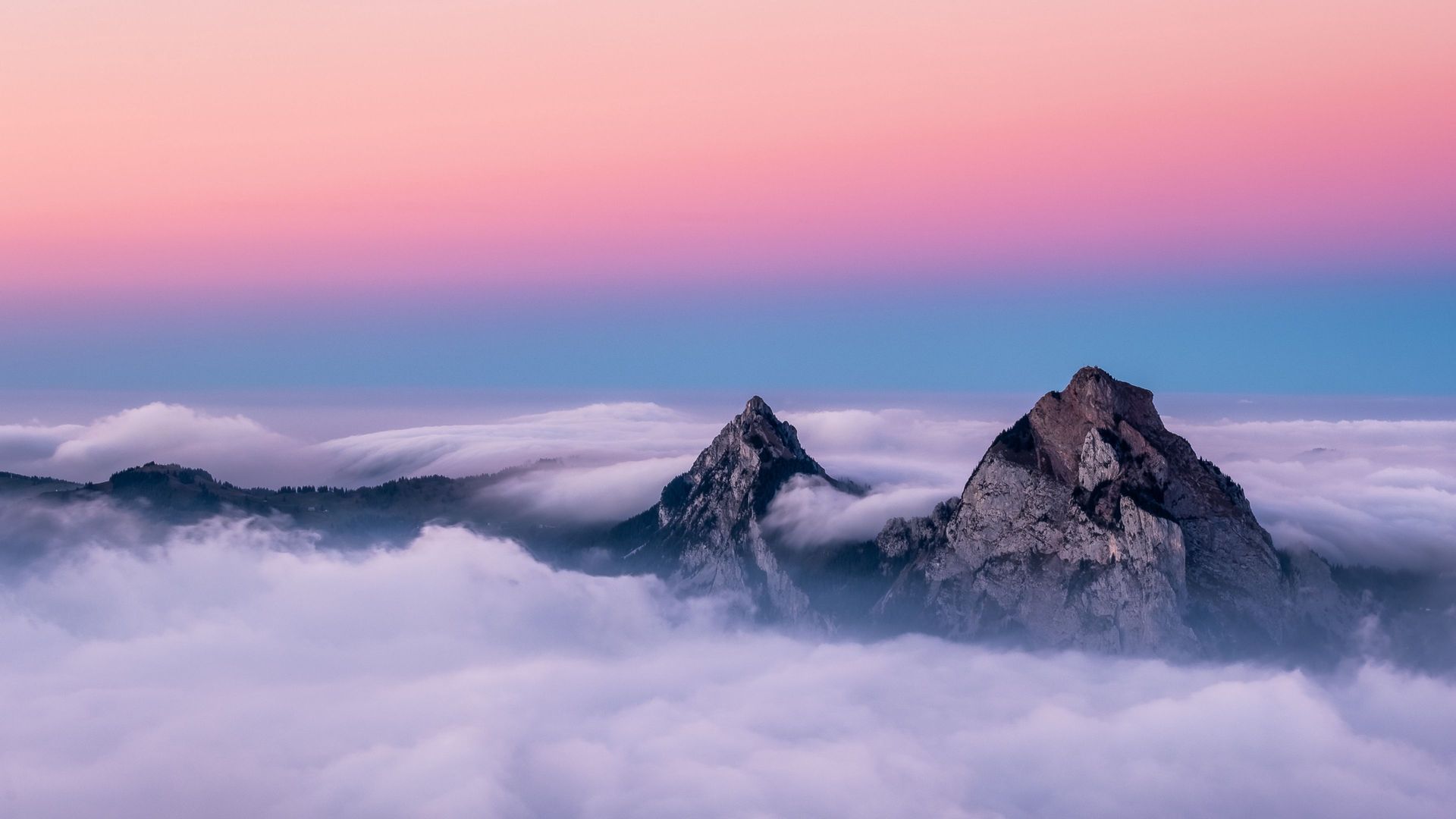 山 云 晚霞 自然 电脑 壁纸 3840×2160