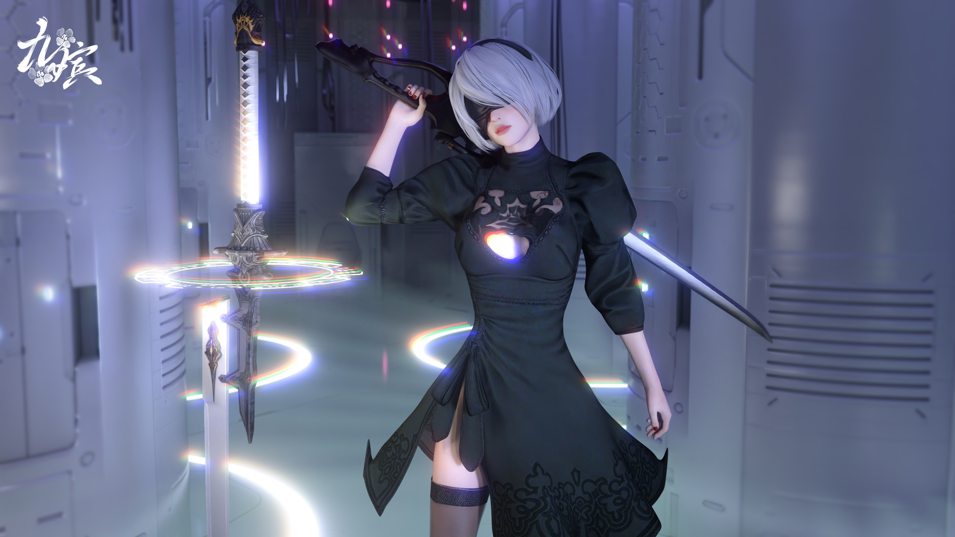 超清奇幻女孩 白发 尼尔 机械纪元 游戏CG角色 电脑 桌面壁纸 3840×2160