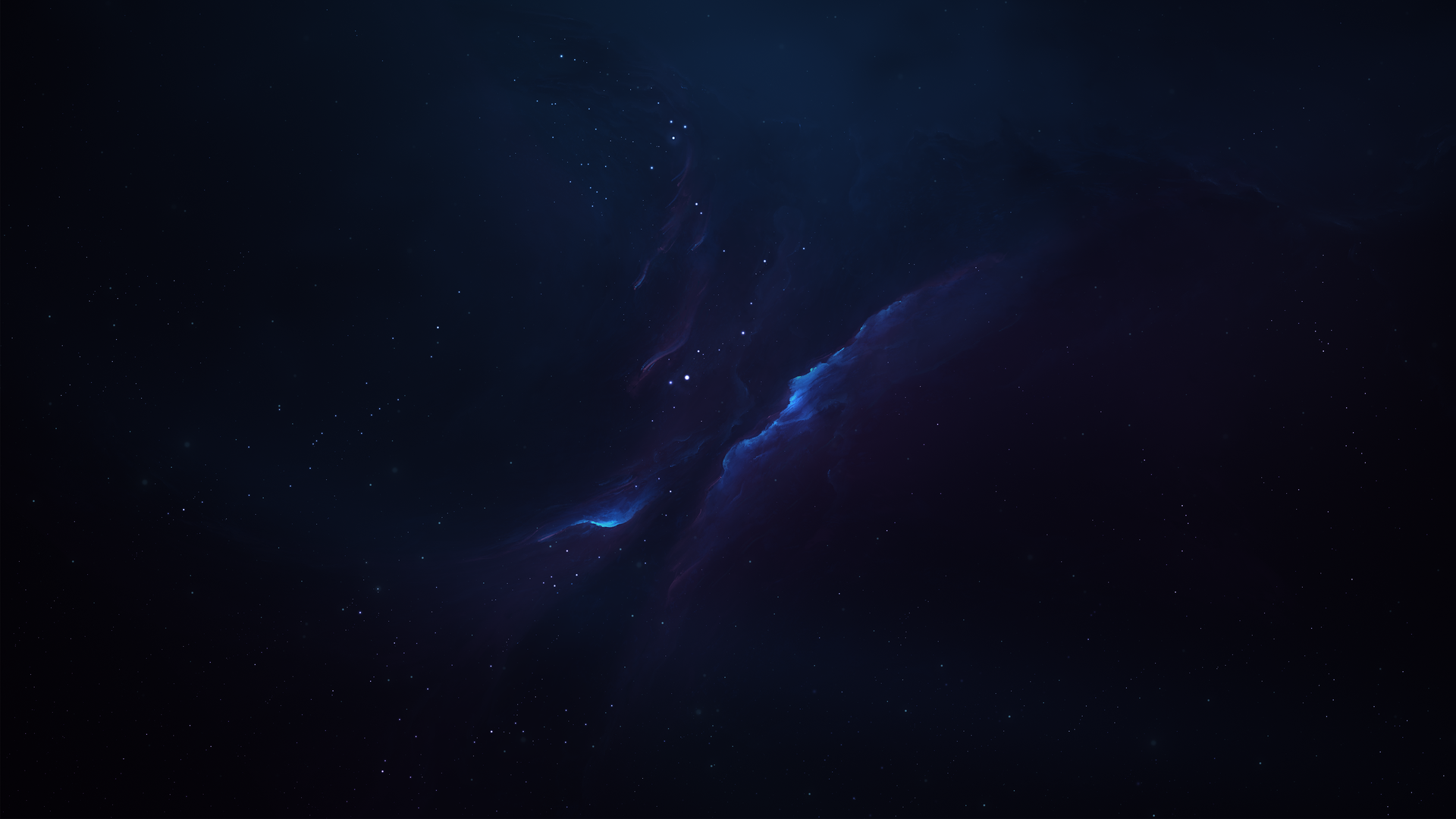 星星 月亮 星云 蓝色 AI艺术 太空艺术 电脑 4K高清壁纸 5120×2880