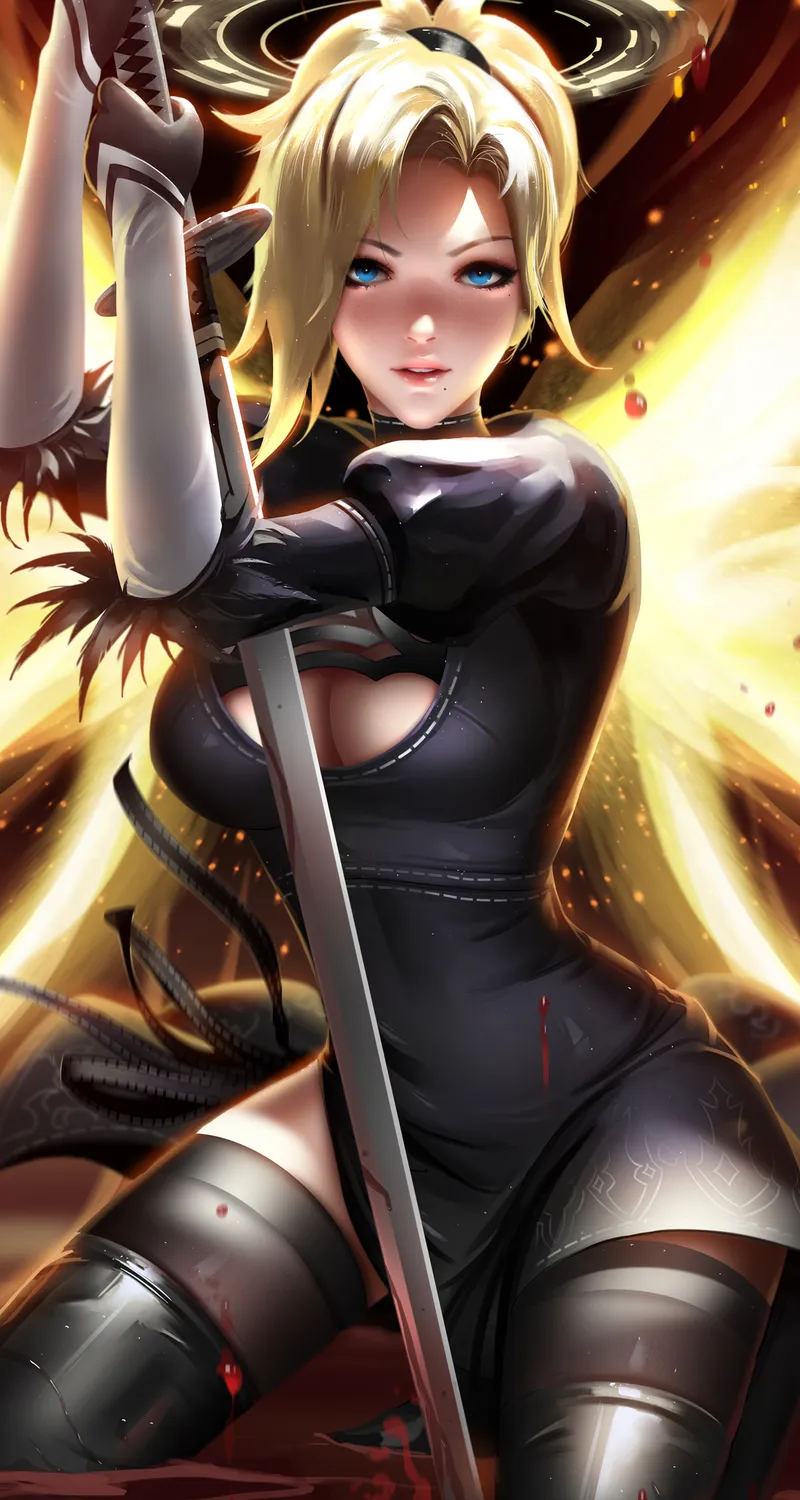 超清守望先锋 电子游戏角色 女人 金发女郎 手机 手机壁纸 6000×8000