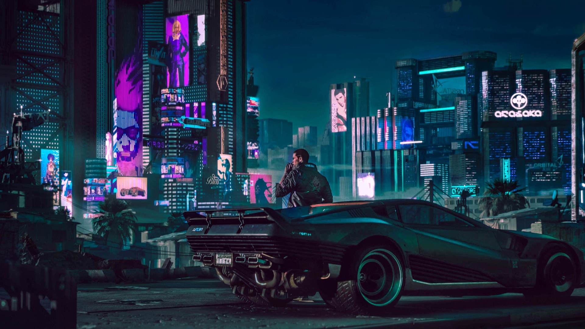 热门AI艺术 未来主义城市 汽车 奇幻艺术 夜晚 赛博朋克 电脑 壁纸 3840×2400