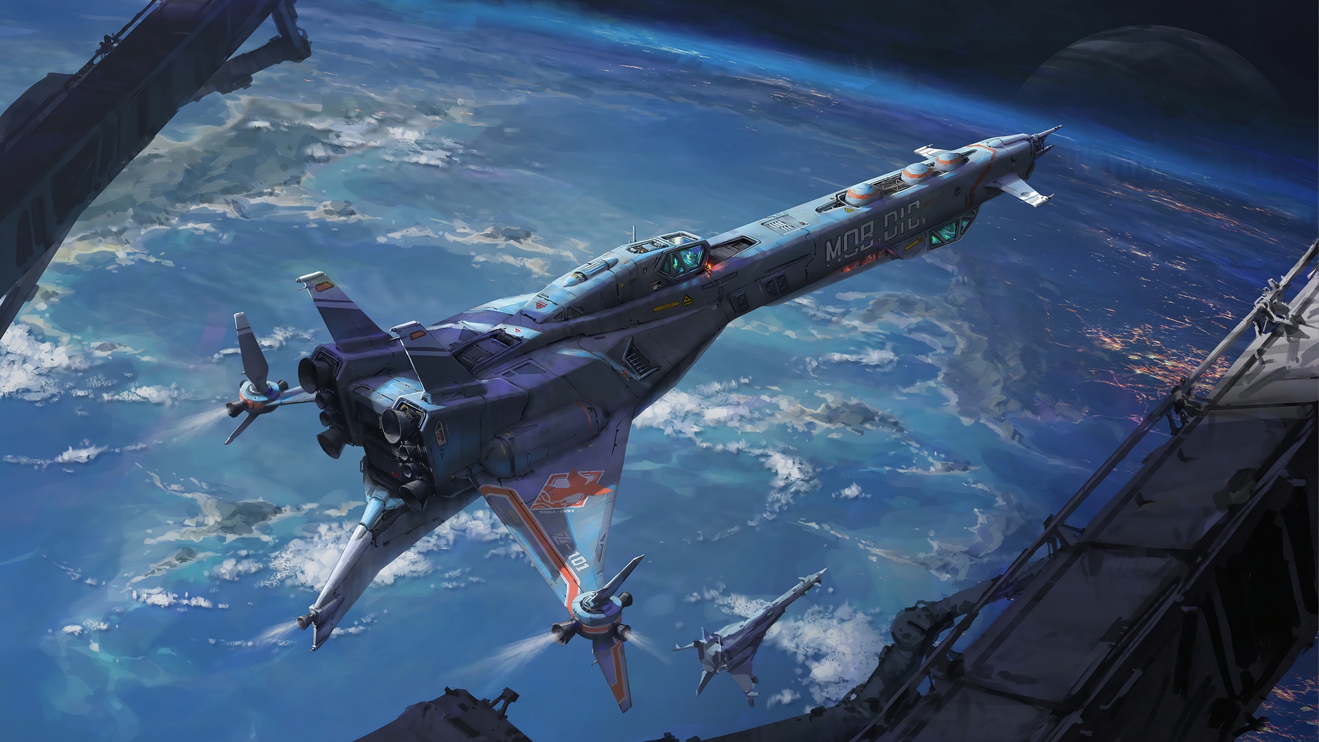 太空 宇宙飞船 电脑 壁纸 7680×4540