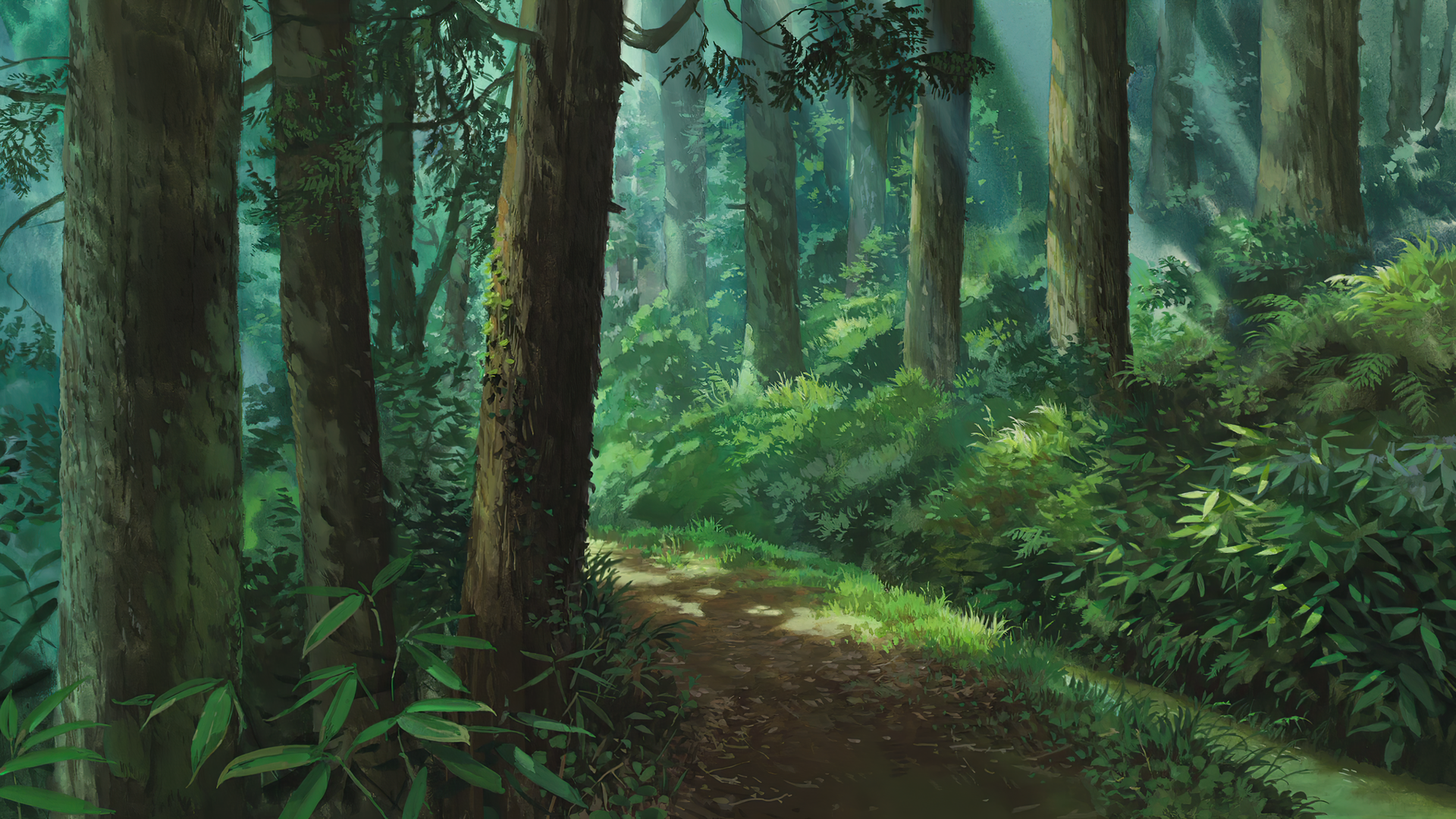 经典森林 绿色背景 树木 路径 电脑 壁纸 3840×2160