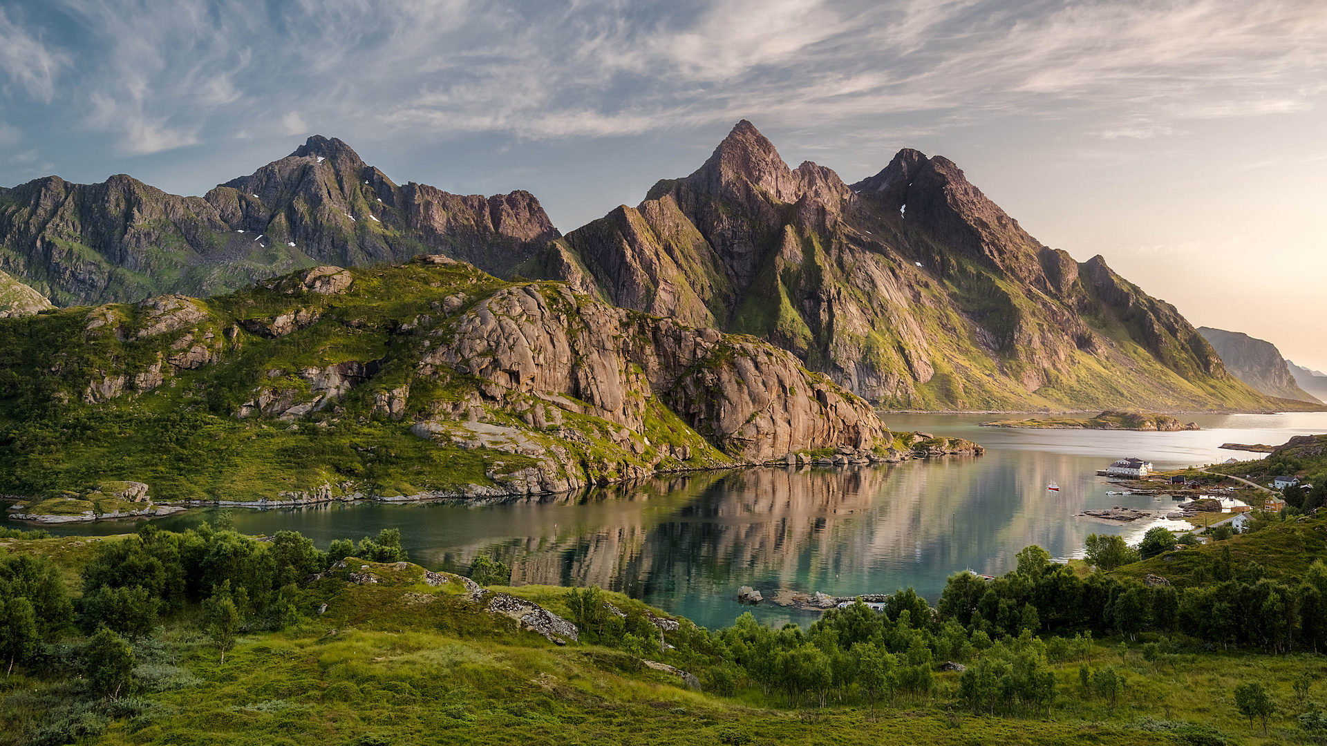精选自然 风景 挪威 山脉 河流 天空 电脑 手机壁纸 3840×2160