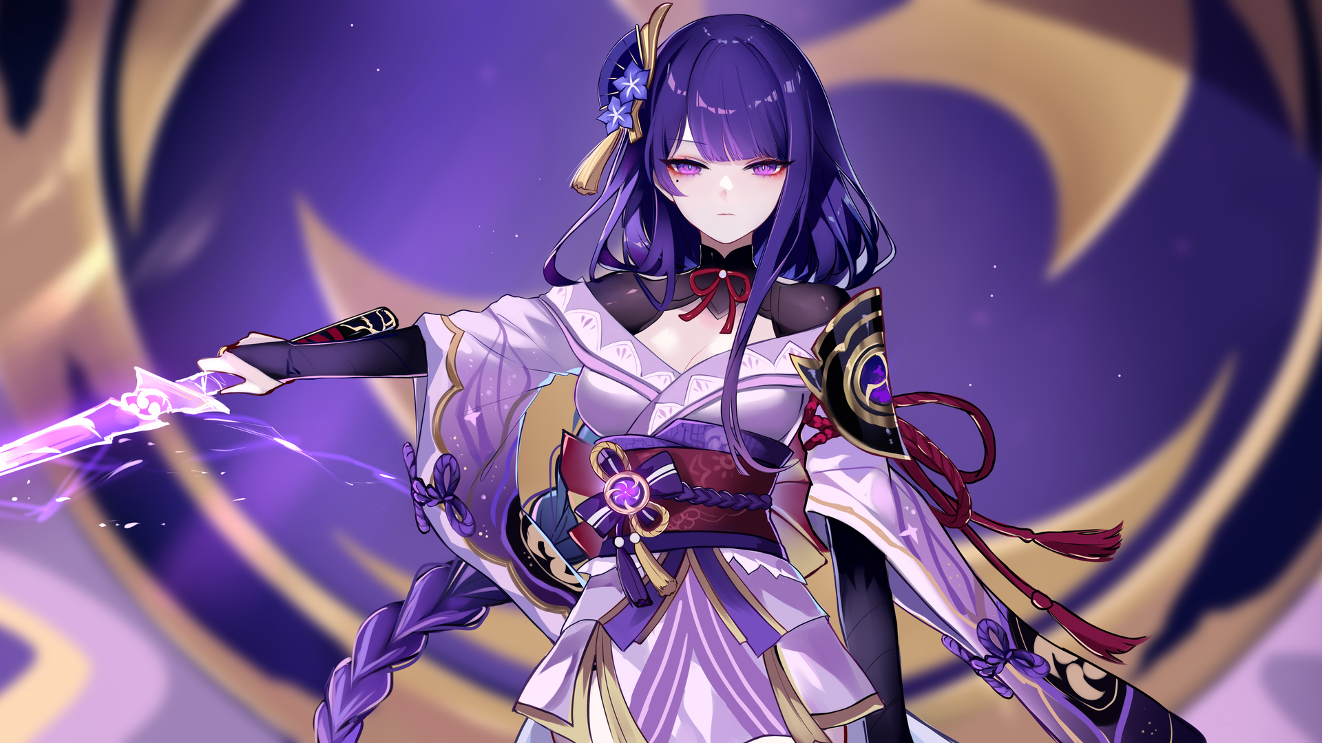 动漫 动漫女孩 原神 雷登幕府 电脑 4K高清壁纸 6000×2900